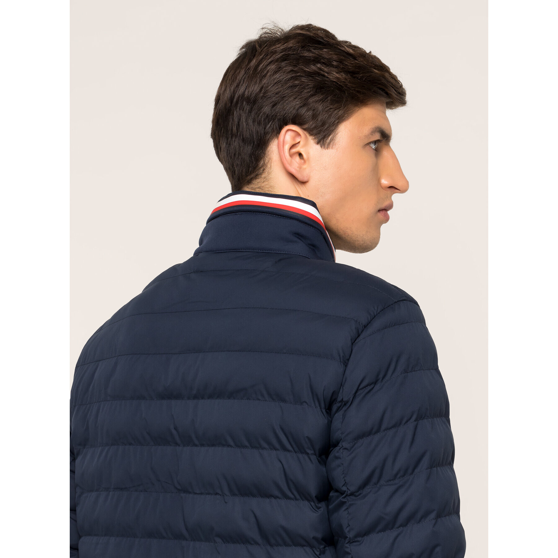 Tommy Hilfiger Пухено яке Strech Quilted MW0MW11495 Тъмносин Regular Fit - Pepit.bg