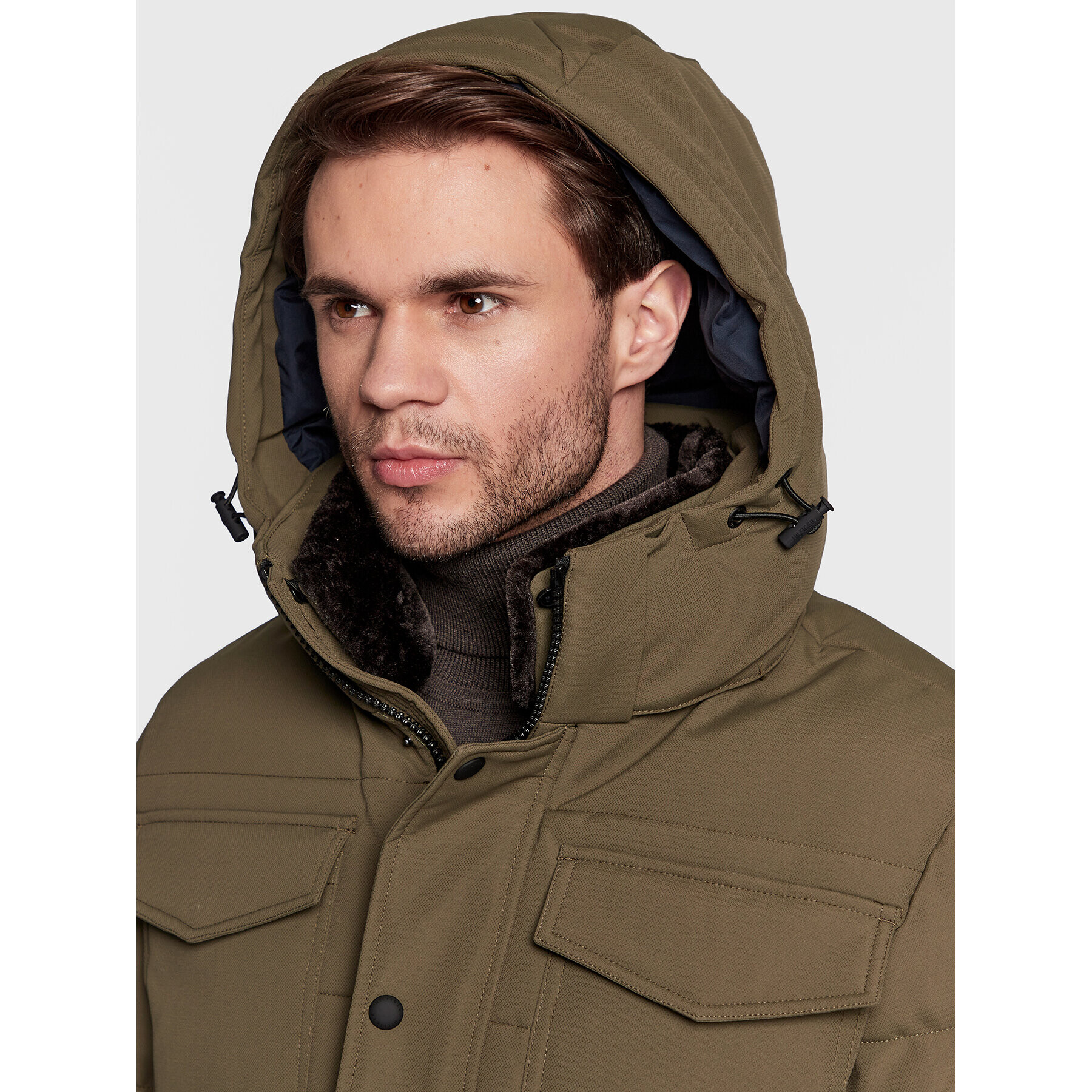 Tommy Hilfiger Пухено яке Utility MW0MW27702 Зелен Regular Fit - Pepit.bg