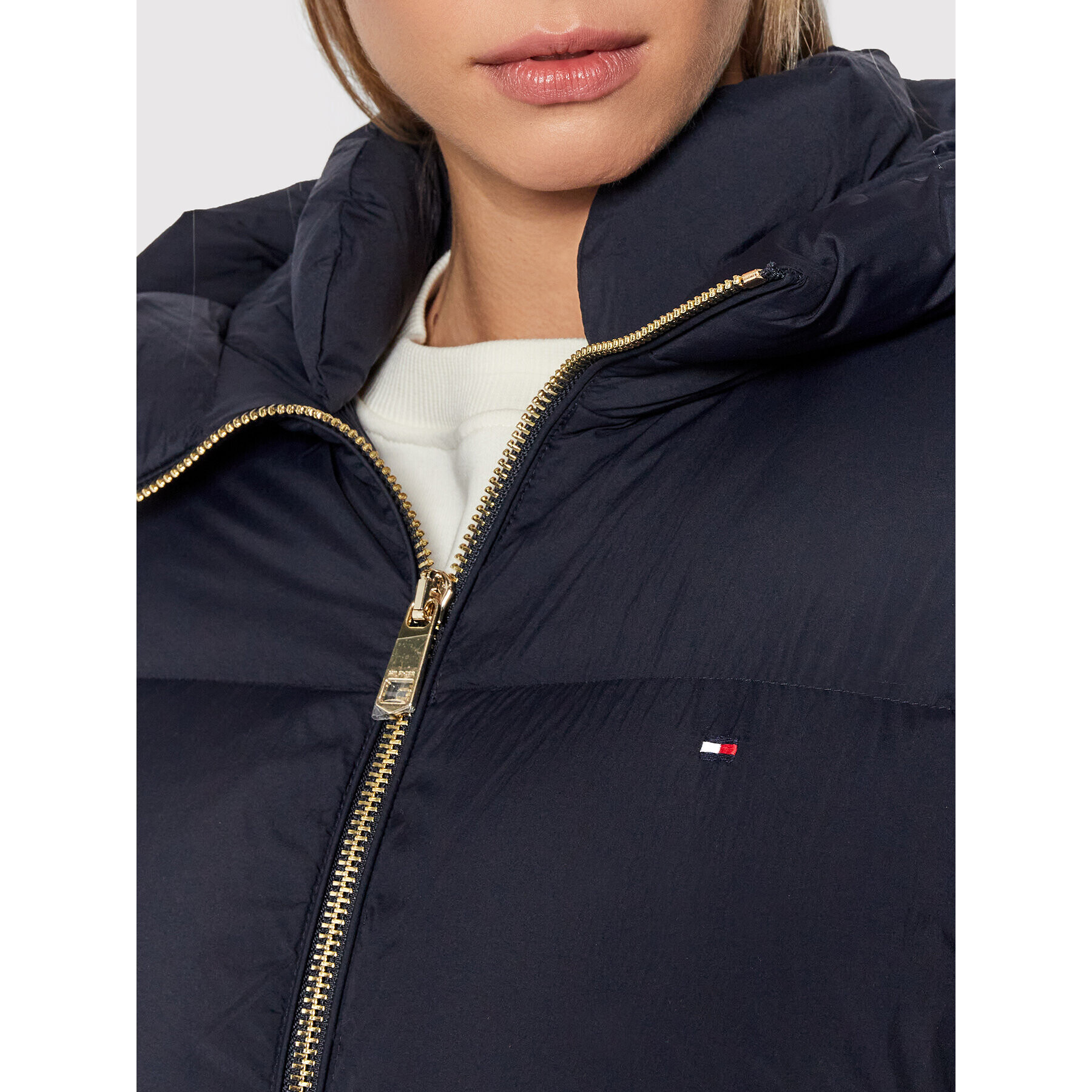 Tommy Hilfiger Пухено яке WW0WW30920 Тъмносин Regular Fit - Pepit.bg