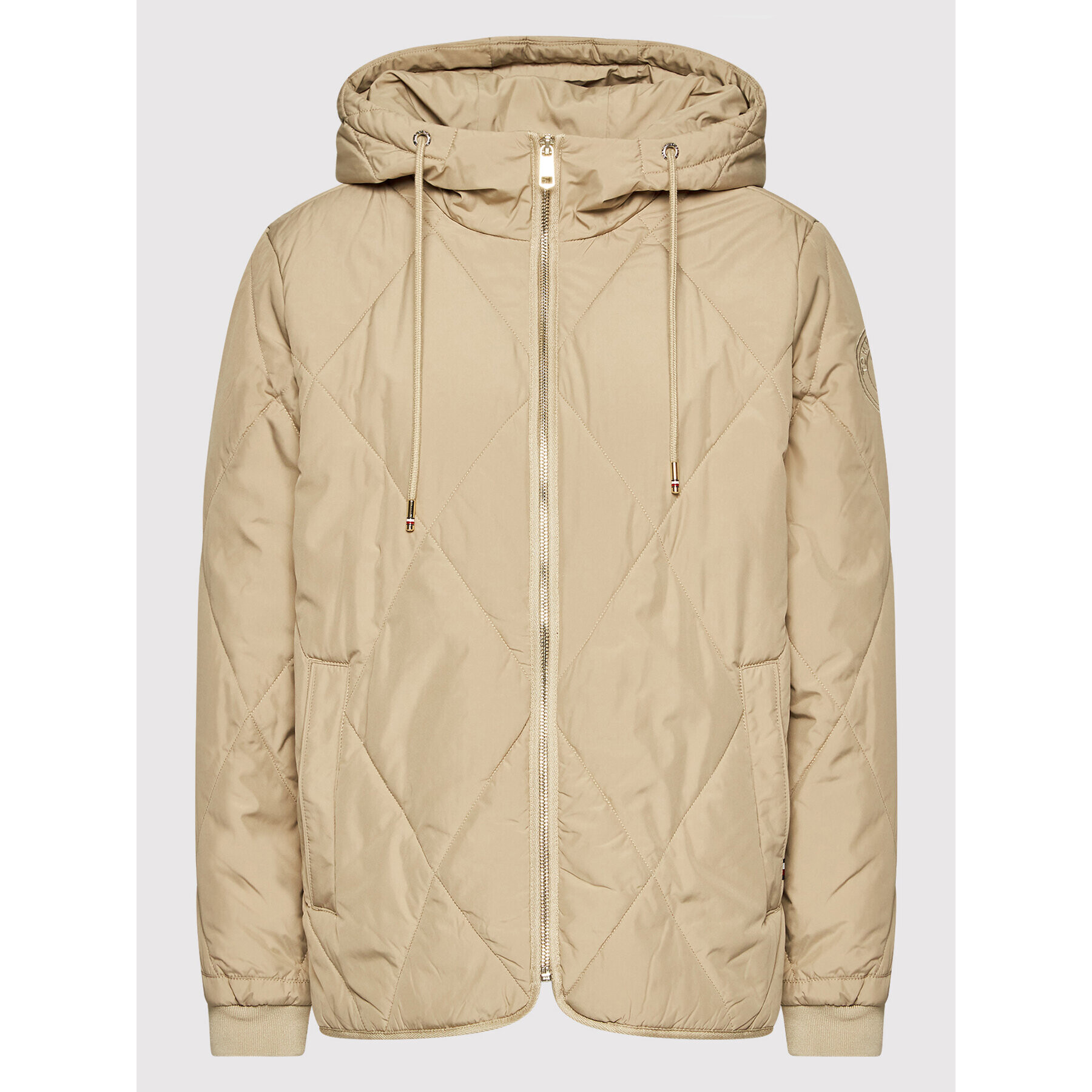 Tommy Hilfiger Пухено яке WW0WW35101 Бежов Regular Fit - Pepit.bg