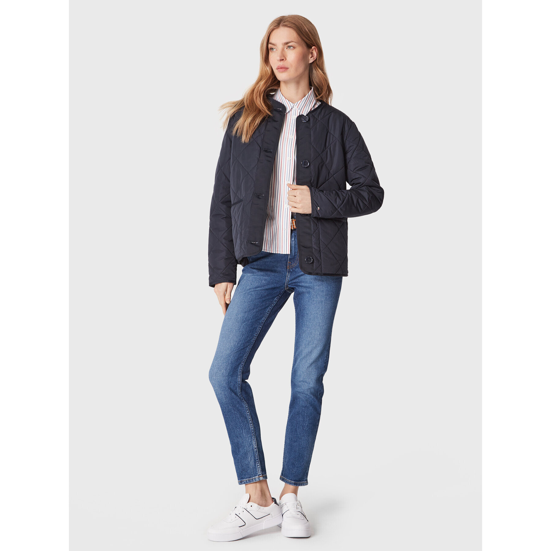 Tommy Hilfiger Пухено яке WW0WW37355 Тъмносин Regular Fit - Pepit.bg