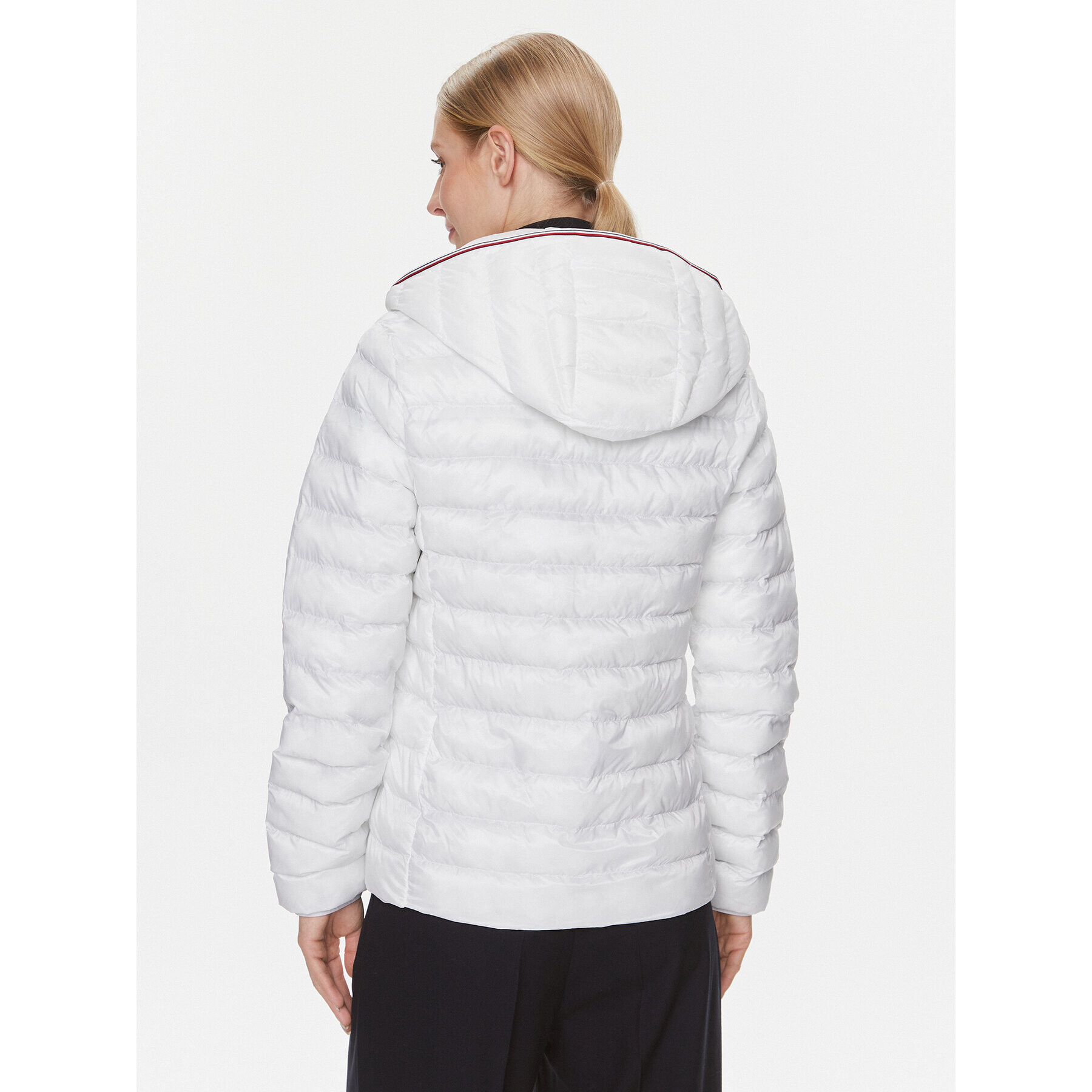 Tommy Hilfiger Пухено яке WW0WW38927 Бял Regular Fit - Pepit.bg