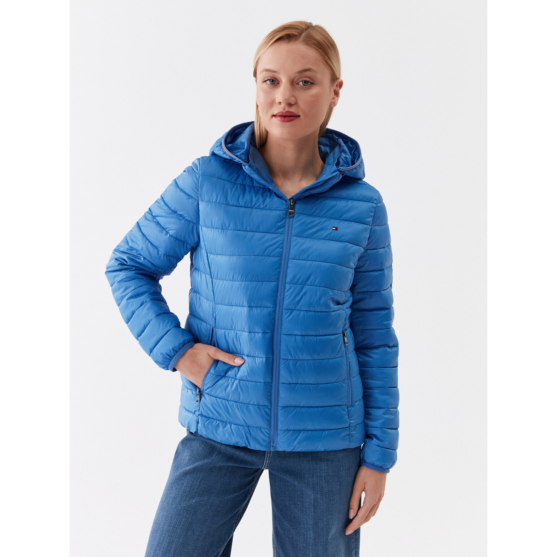 Tommy Hilfiger Пухено яке WW0WW38927 Син Regular Fit - Pepit.bg
