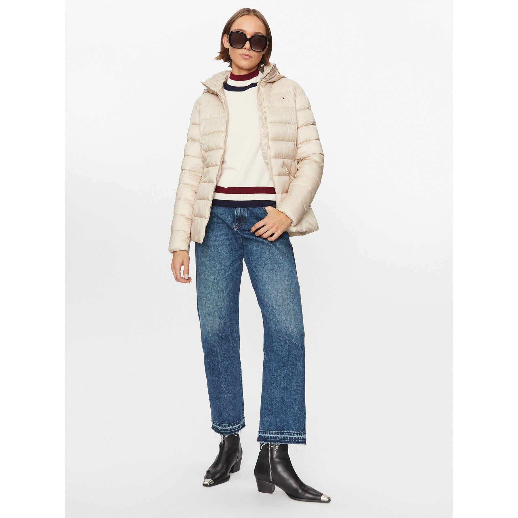 Tommy Hilfiger Пухено яке WW0WW39581 Бежов Regular Fit - Pepit.bg