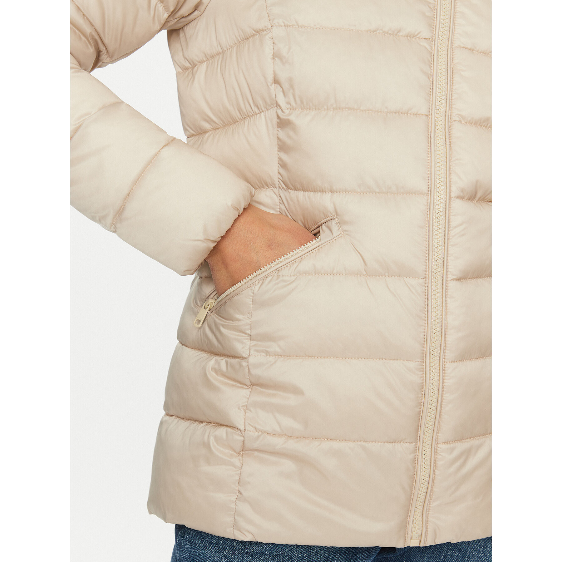 Tommy Hilfiger Пухено яке WW0WW39581 Бежов Regular Fit - Pepit.bg