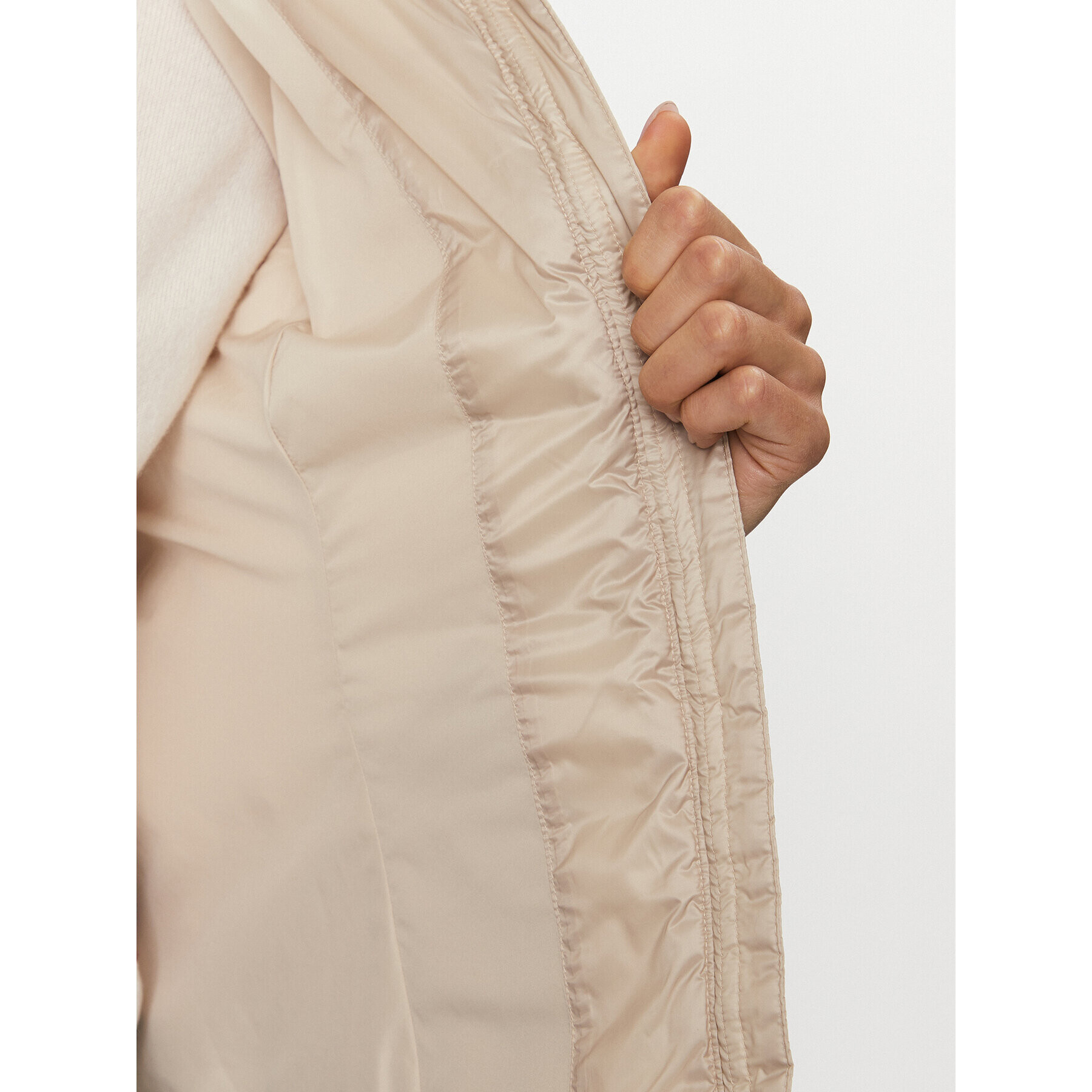 Tommy Hilfiger Пухено яке WW0WW39581 Бежов Regular Fit - Pepit.bg