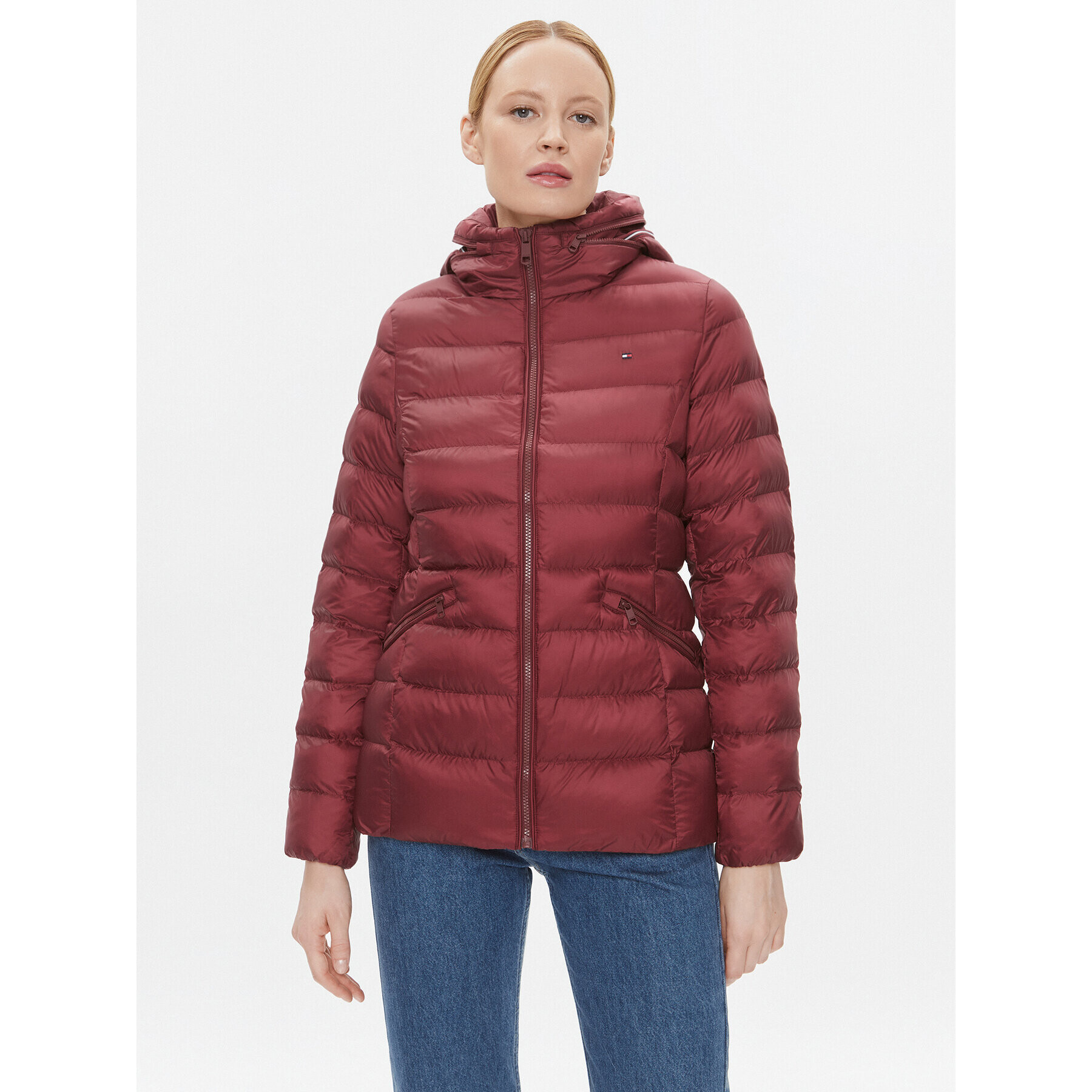 Tommy Hilfiger Пухено яке WW0WW39581 Бордо Regular Fit - Pepit.bg