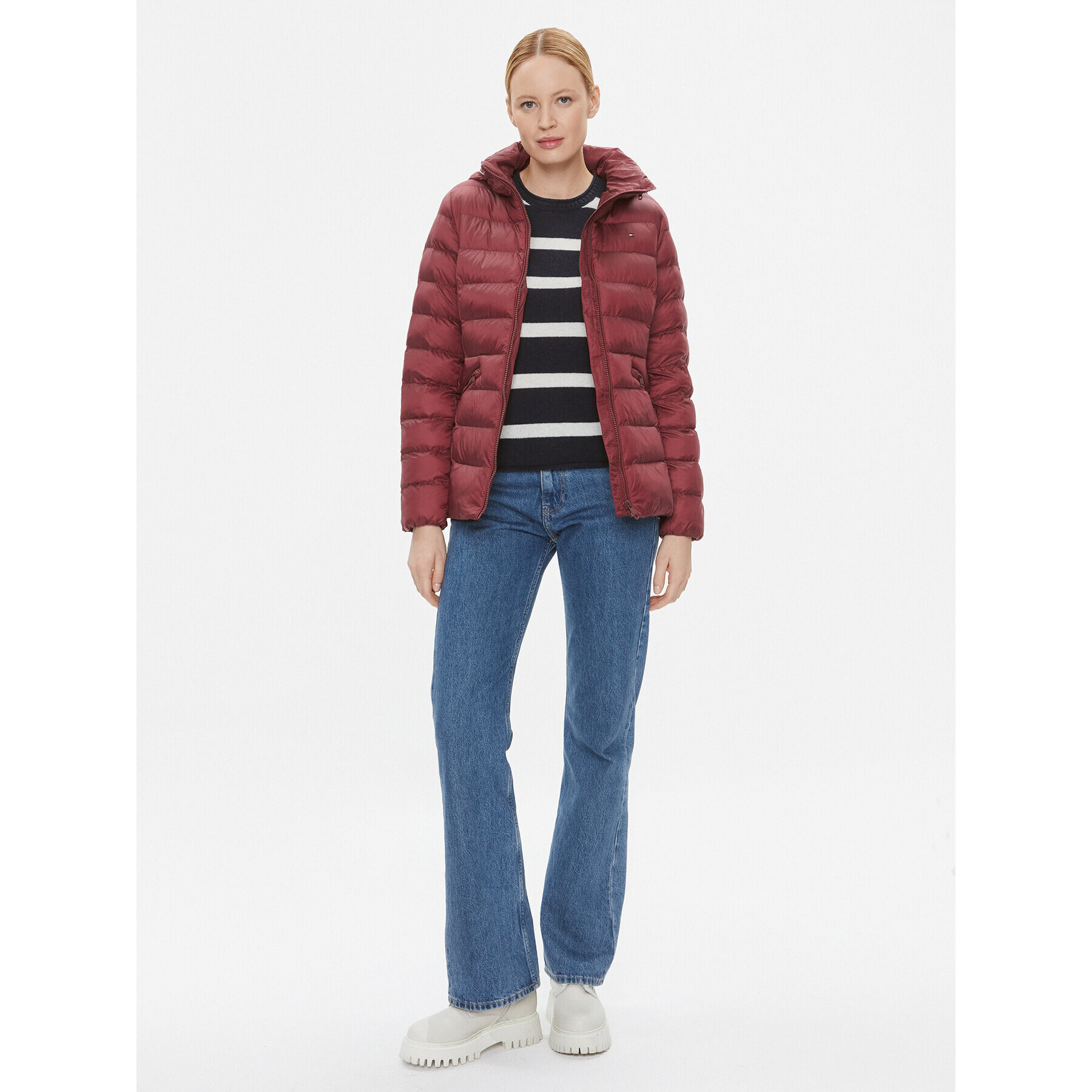 Tommy Hilfiger Пухено яке WW0WW39581 Бордо Regular Fit - Pepit.bg