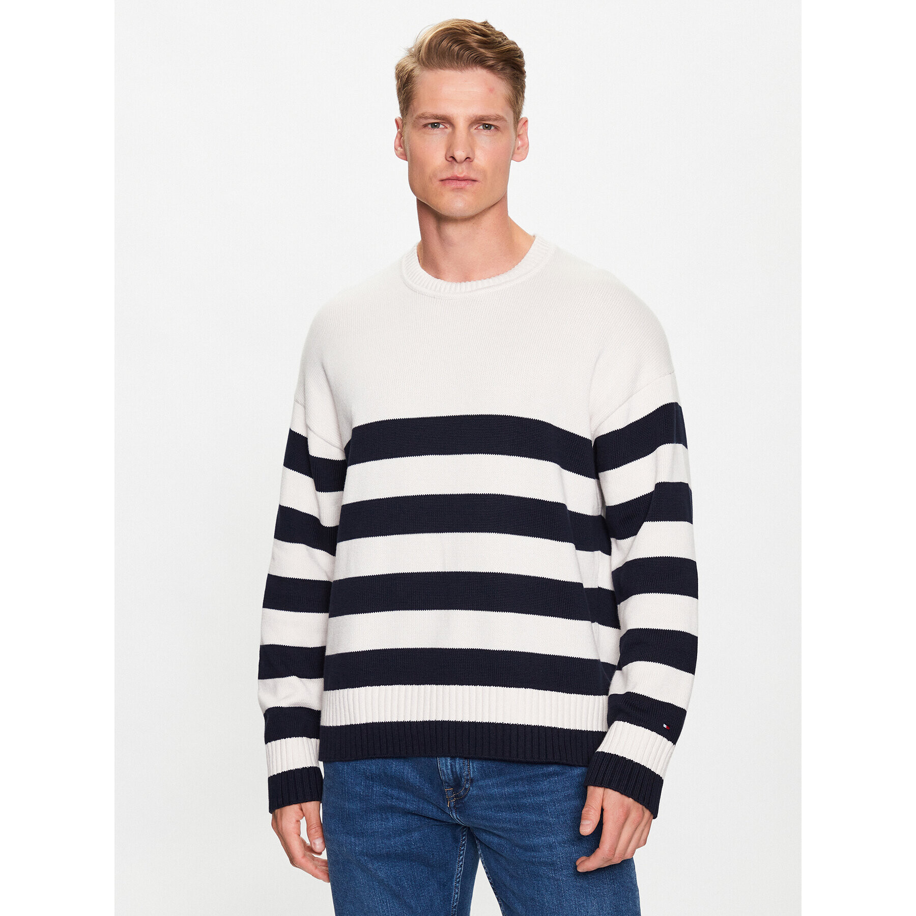 Tommy Hilfiger Пуловер Breton MW0MW31007 Цветен Oversize - Pepit.bg