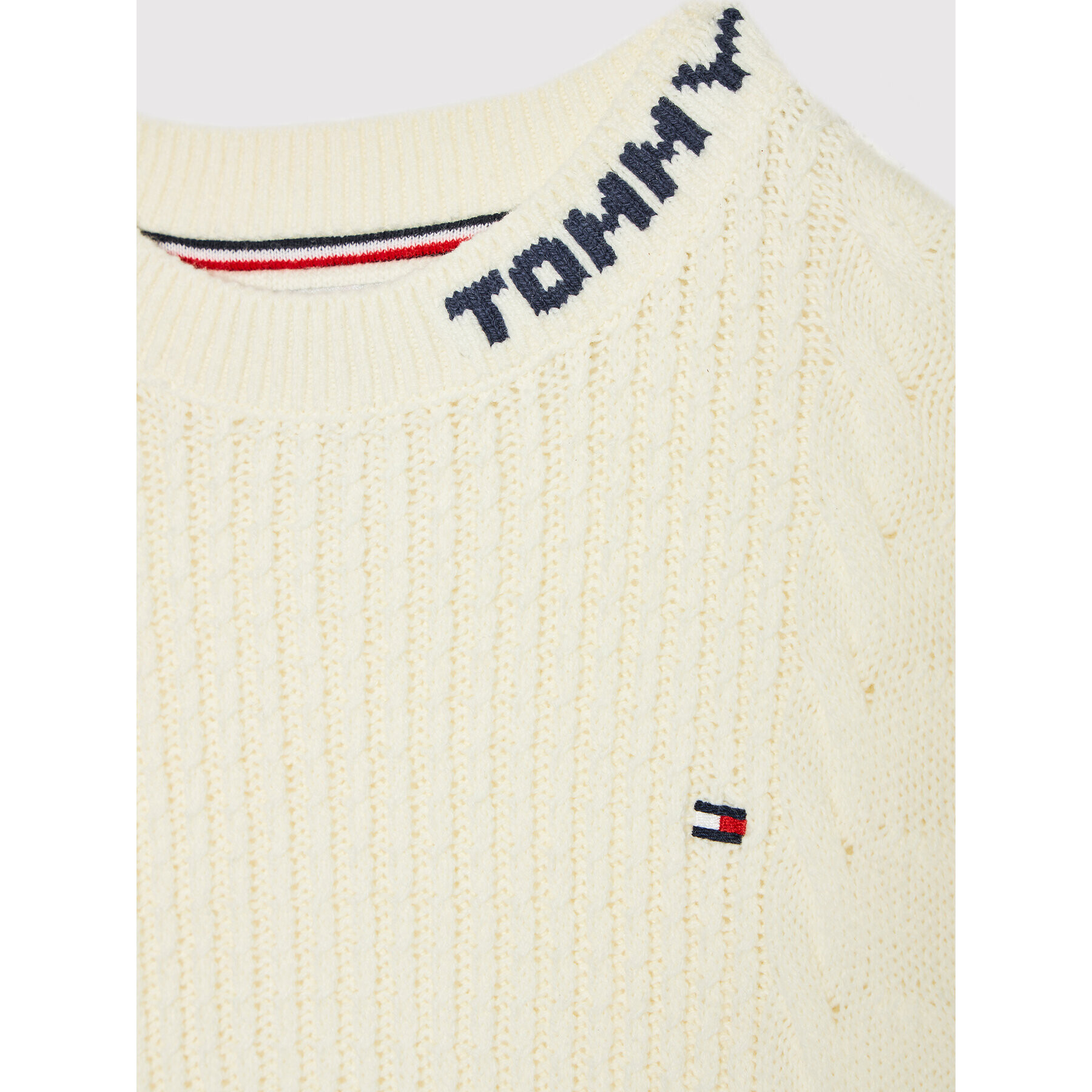 Tommy Hilfiger Пуловер Cable KG0KG05658 D Бежов Relaxed Fit - Pepit.bg