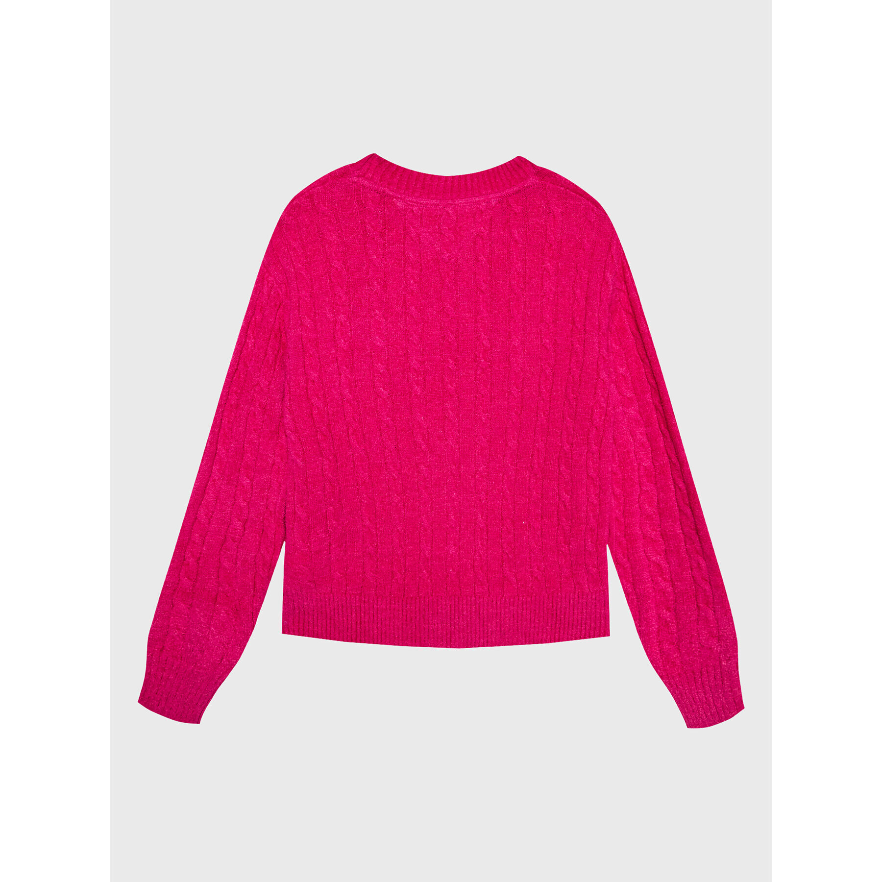 Tommy Hilfiger Пуловер Chenille Cable KG0KG06908 Розов Regular Fit - Pepit.bg
