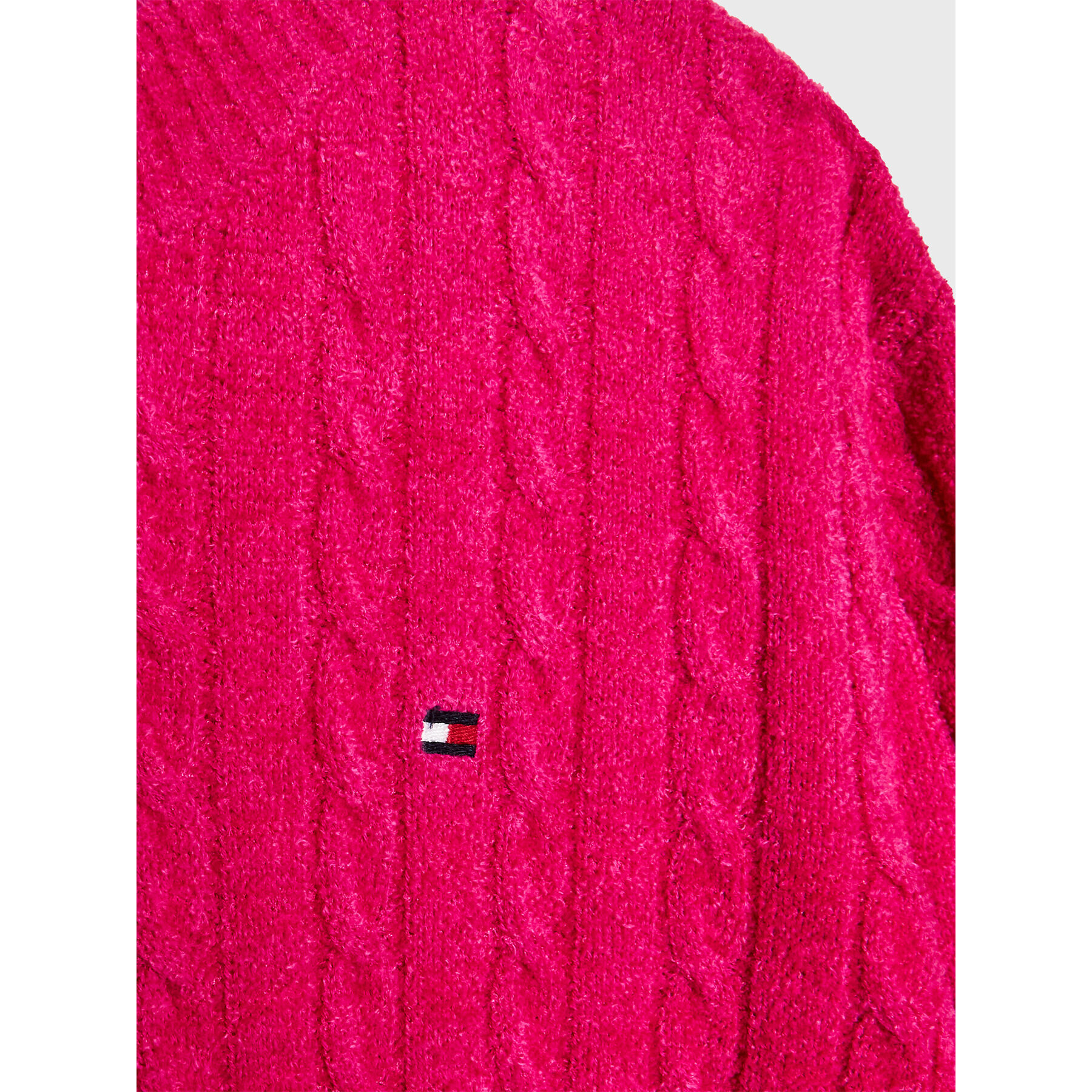 Tommy Hilfiger Пуловер Chenille Cable KG0KG06908 Розов Regular Fit - Pepit.bg