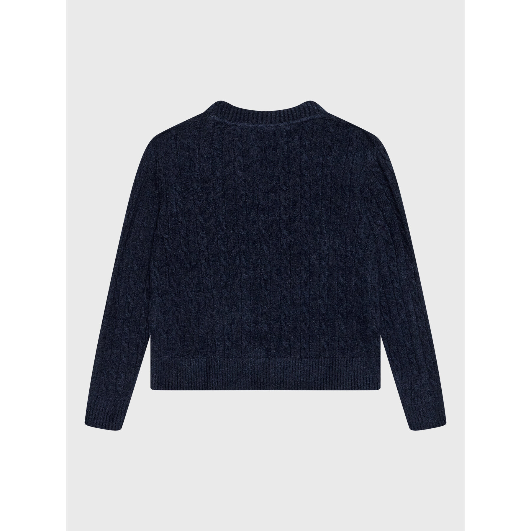 Tommy Hilfiger Пуловер Chenille Cable KG0KG06908 Тъмносин Regular Fit - Pepit.bg