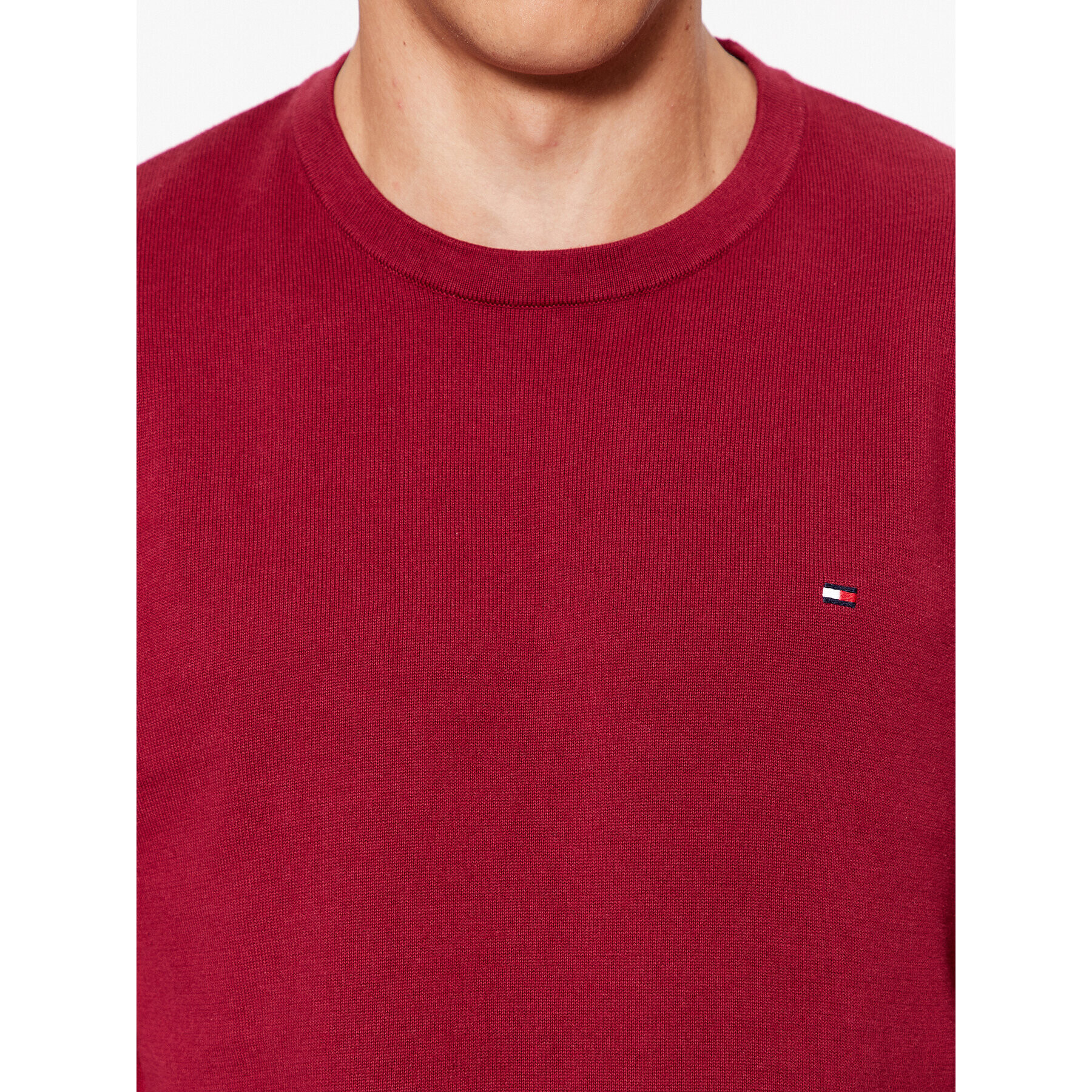 Tommy Hilfiger Пуловер Classic MW0MW32026 Бордо Regular Fit - Pepit.bg
