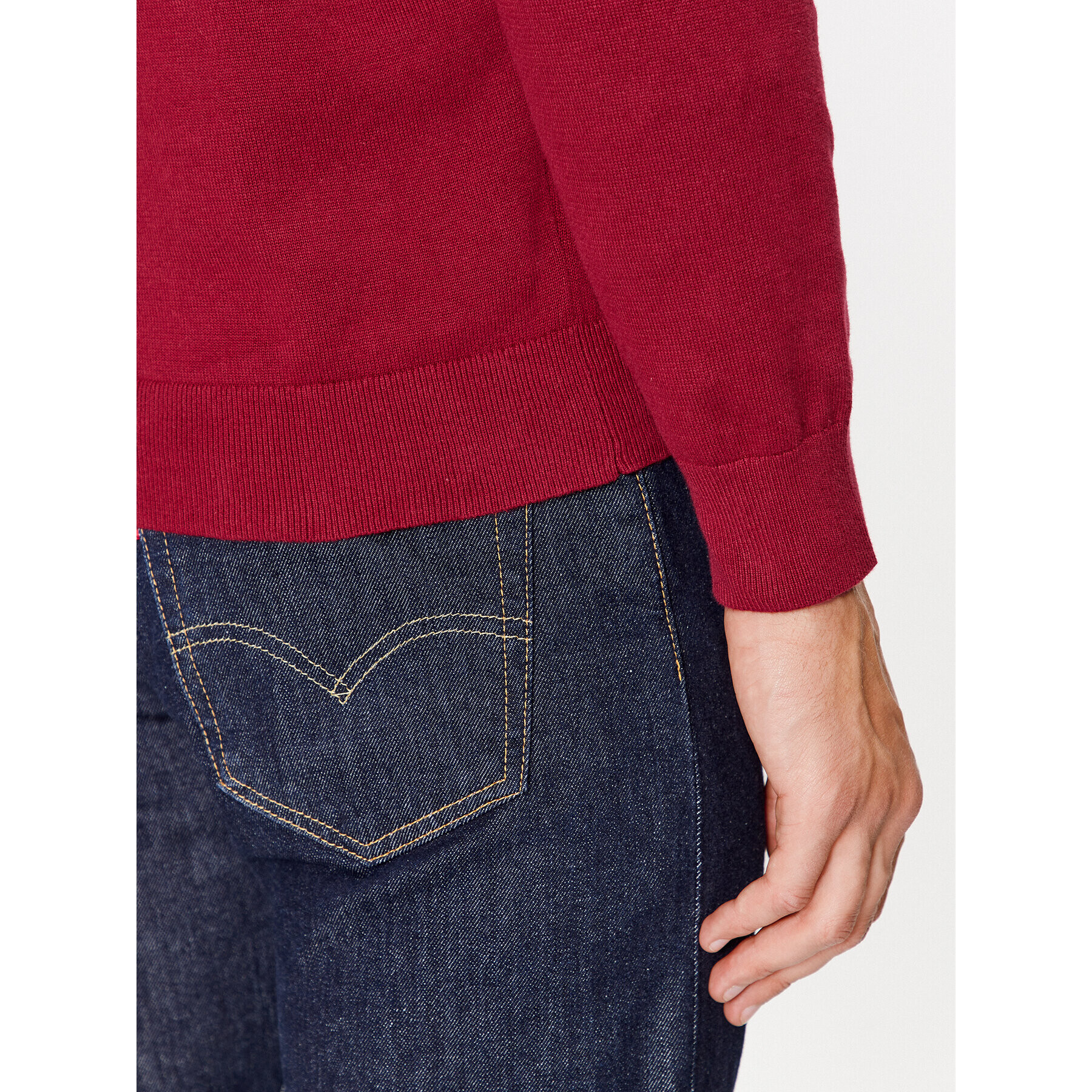 Tommy Hilfiger Пуловер Classic MW0MW32026 Бордо Regular Fit - Pepit.bg
