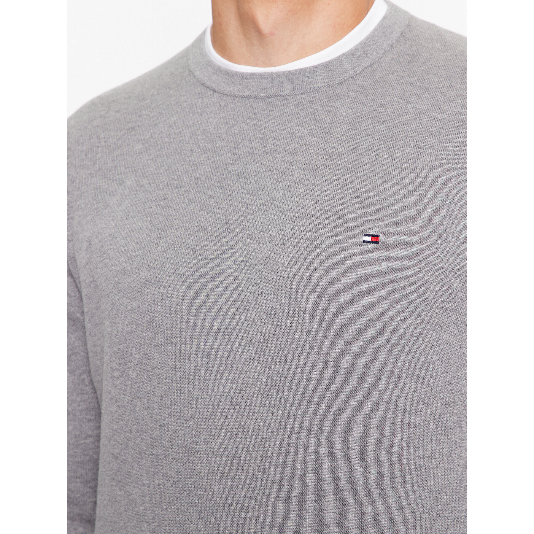 Tommy Hilfiger Пуловер Classic MW0MW32026 Сив Regular Fit - Pepit.bg