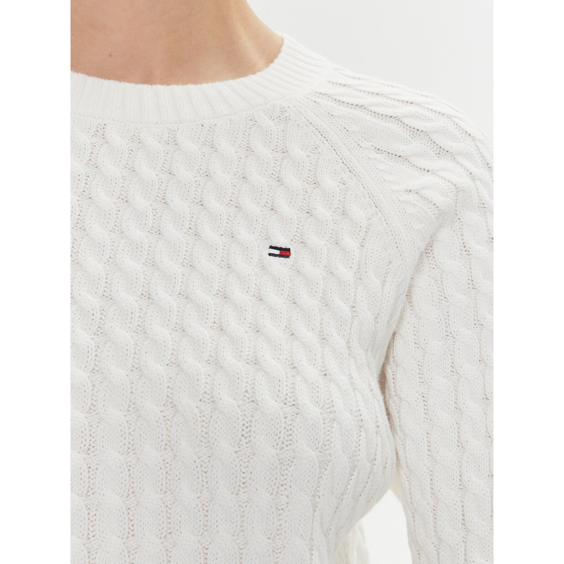 Tommy Hilfiger Пуловер Co Mini WW0WW39906 Екрю Regular Fit - Pepit.bg