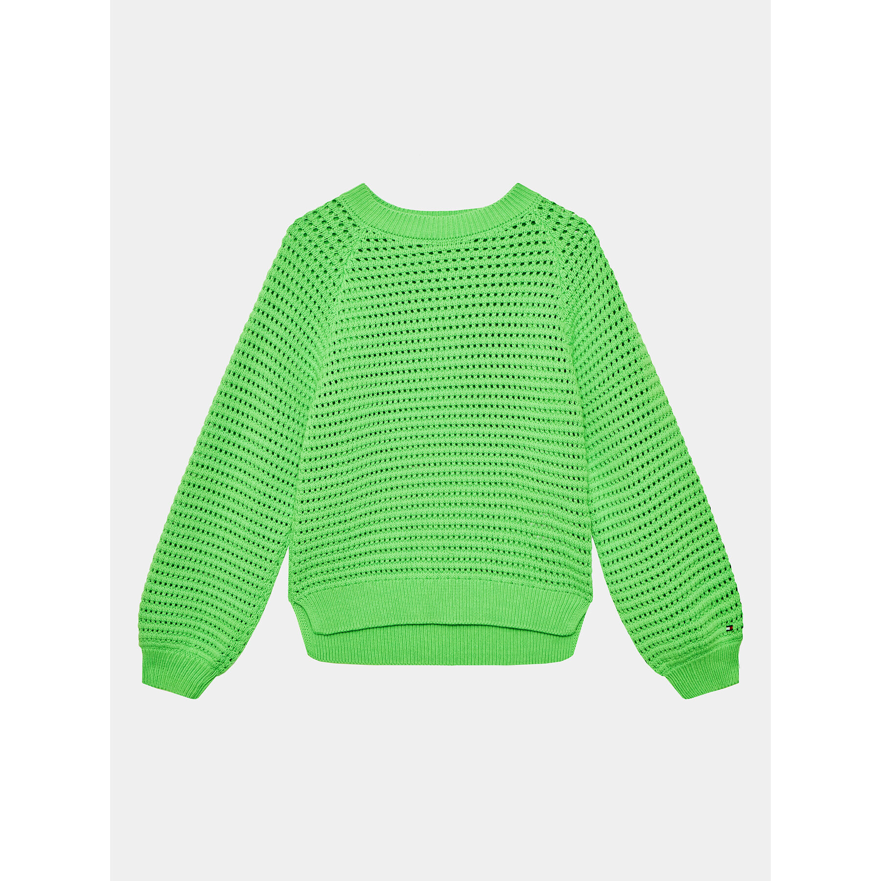 Tommy Hilfiger Пуловер Crochet KG0KG07286 D Зелен Regular Fit - Pepit.bg