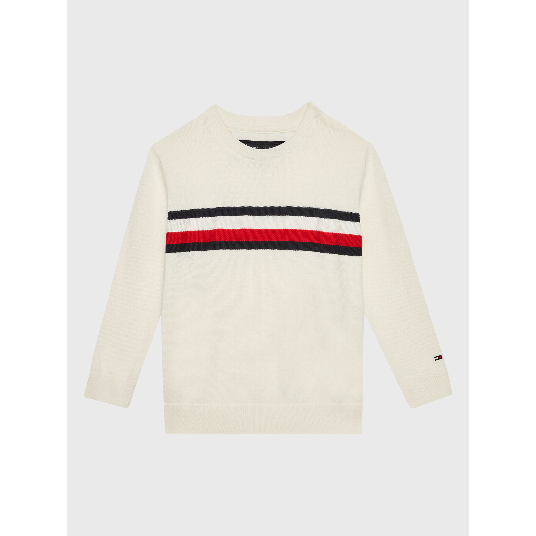 Tommy Hilfiger Пуловер Essential Global Stripe KB0KB07826 M Бежов Regular Fit - Pepit.bg