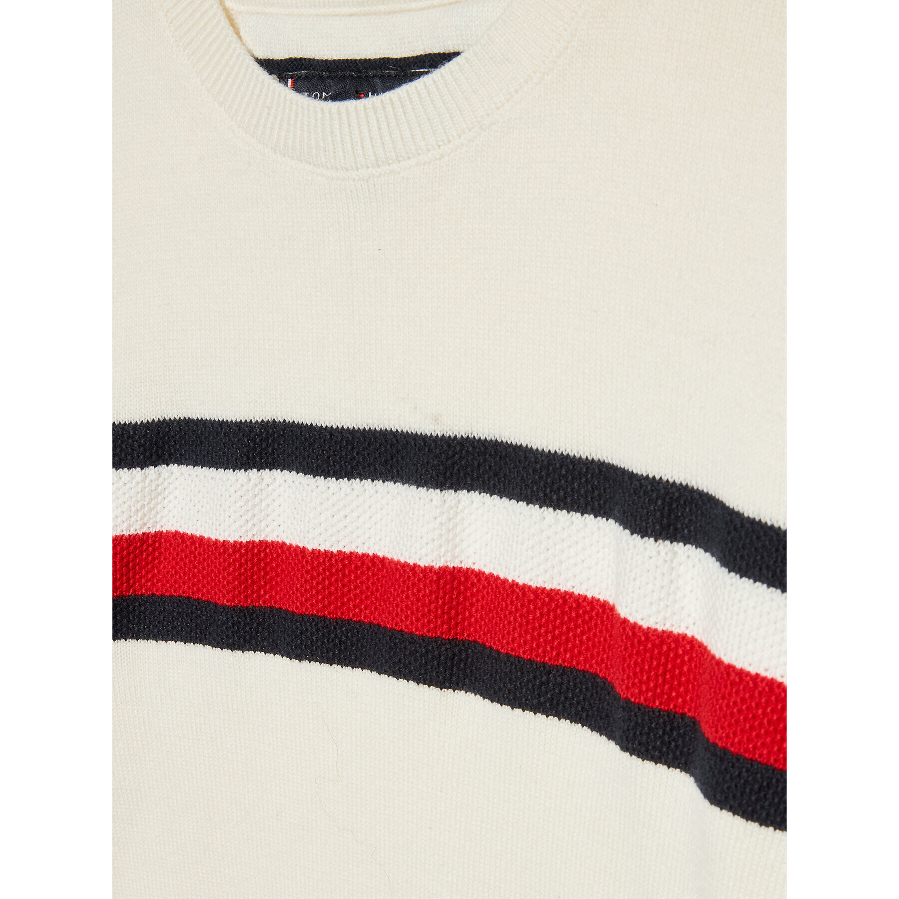 Tommy Hilfiger Пуловер Essential Global Stripe KB0KB07826 M Бежов Regular Fit - Pepit.bg