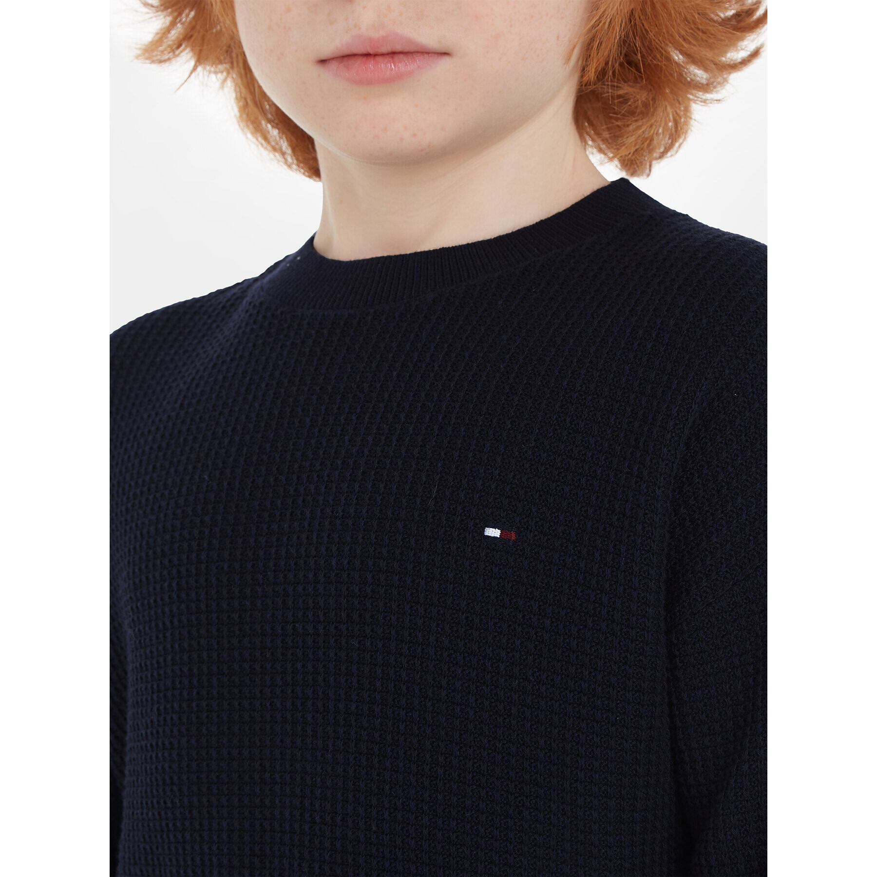 Tommy Hilfiger Пуловер Essential KB0KB08504 Тъмносин Regular Fit - Pepit.bg