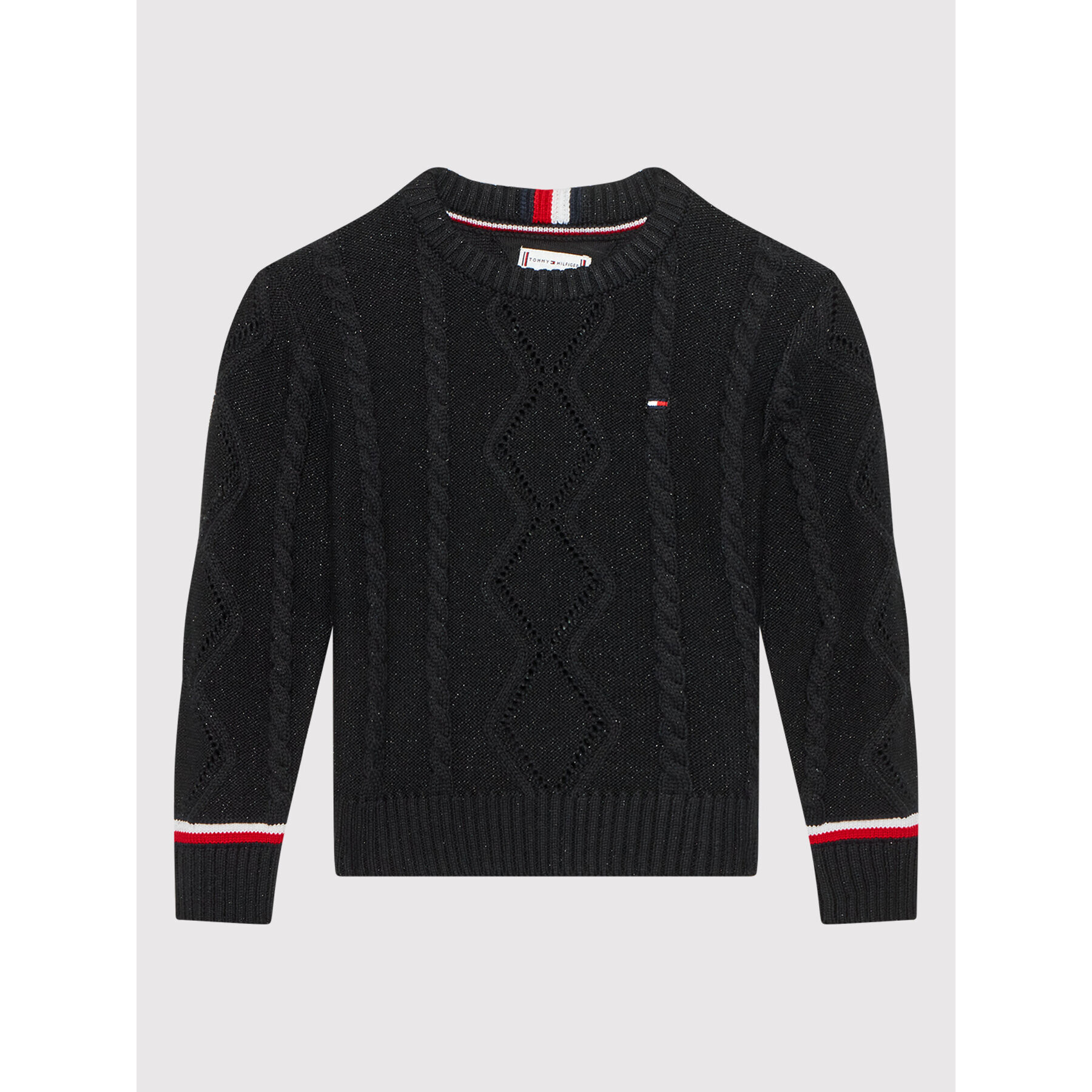 Tommy Hilfiger Пуловер Essential KG0KG06201 D Черен Regular Fit - Pepit.bg