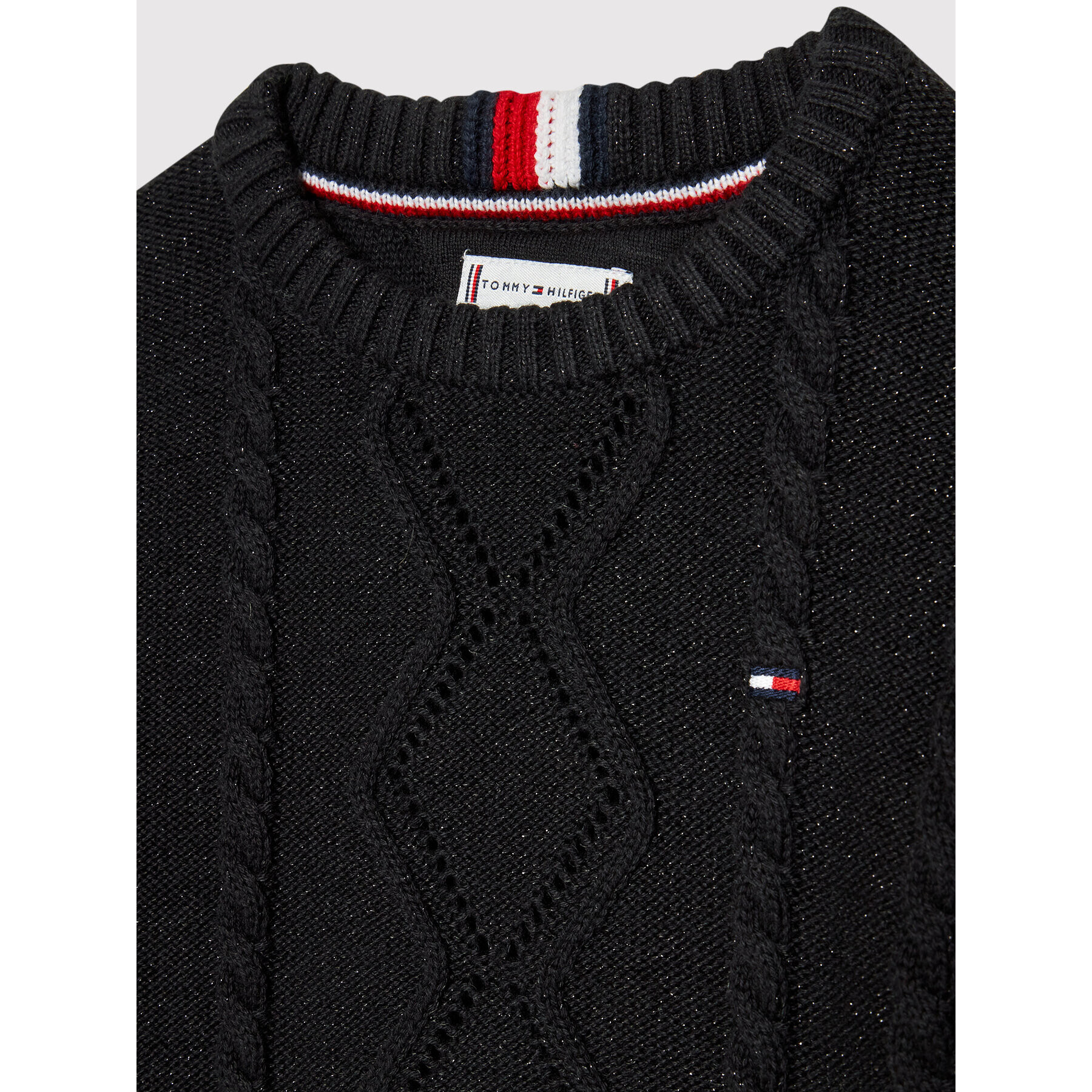 Tommy Hilfiger Пуловер Essential KG0KG06201 D Черен Regular Fit - Pepit.bg