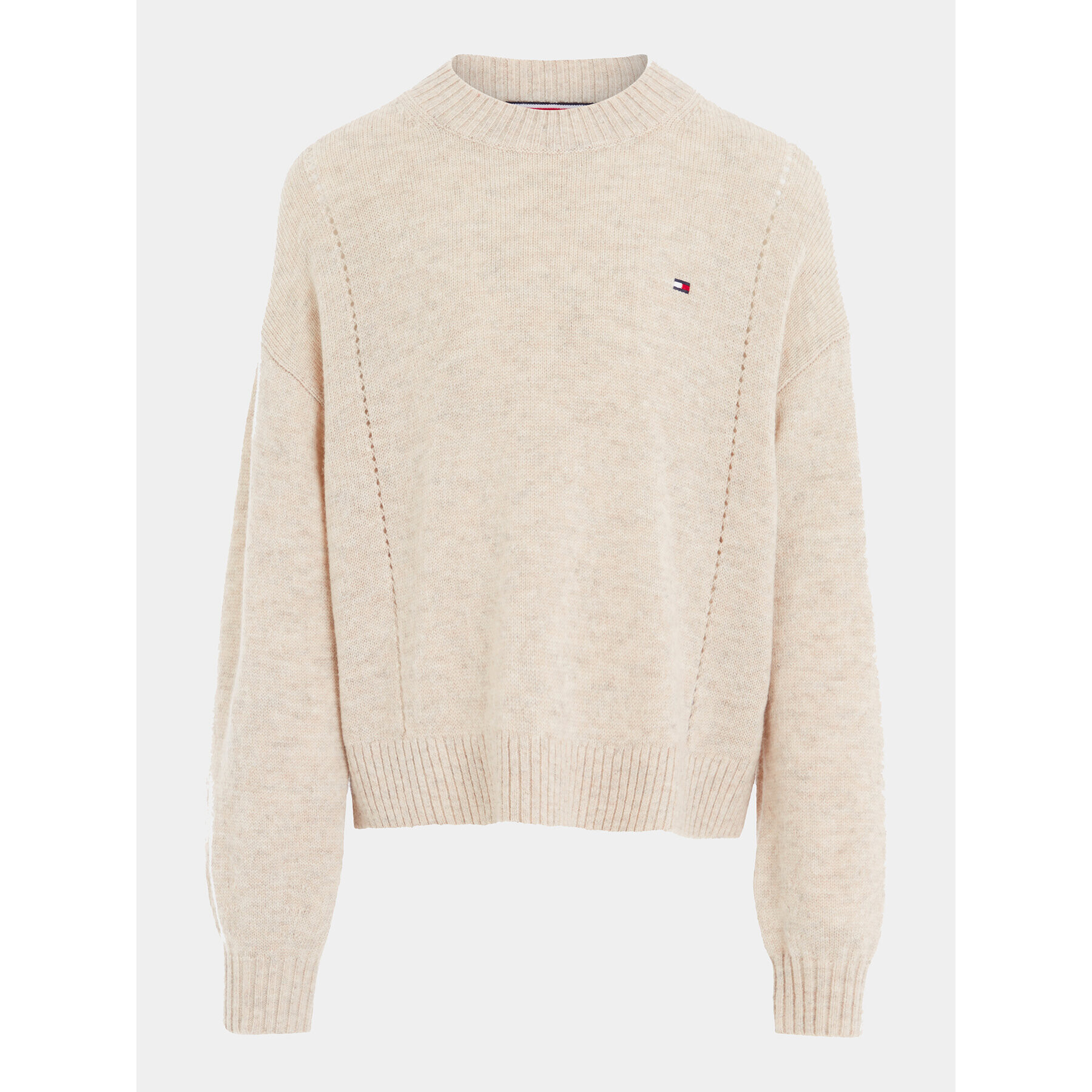 Tommy Hilfiger Пуловер Essential KG0KG07801 Бежов Regular Fit - Pepit.bg