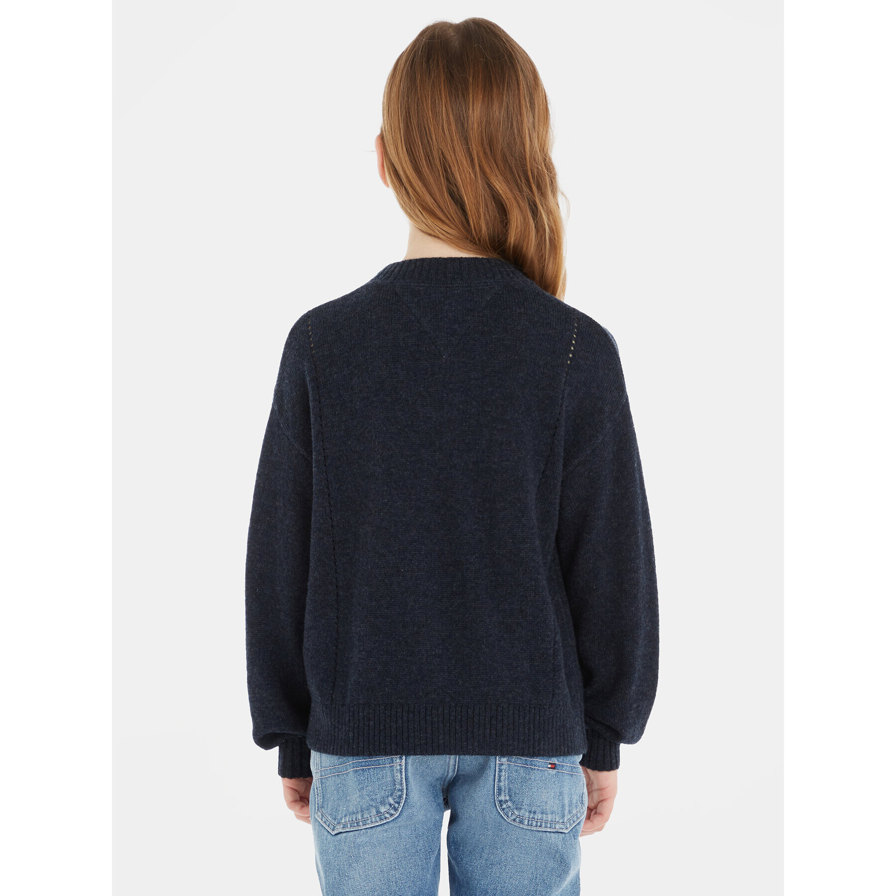 Tommy Hilfiger Пуловер Essential KG0KG07801 Тъмносин Regular Fit - Pepit.bg
