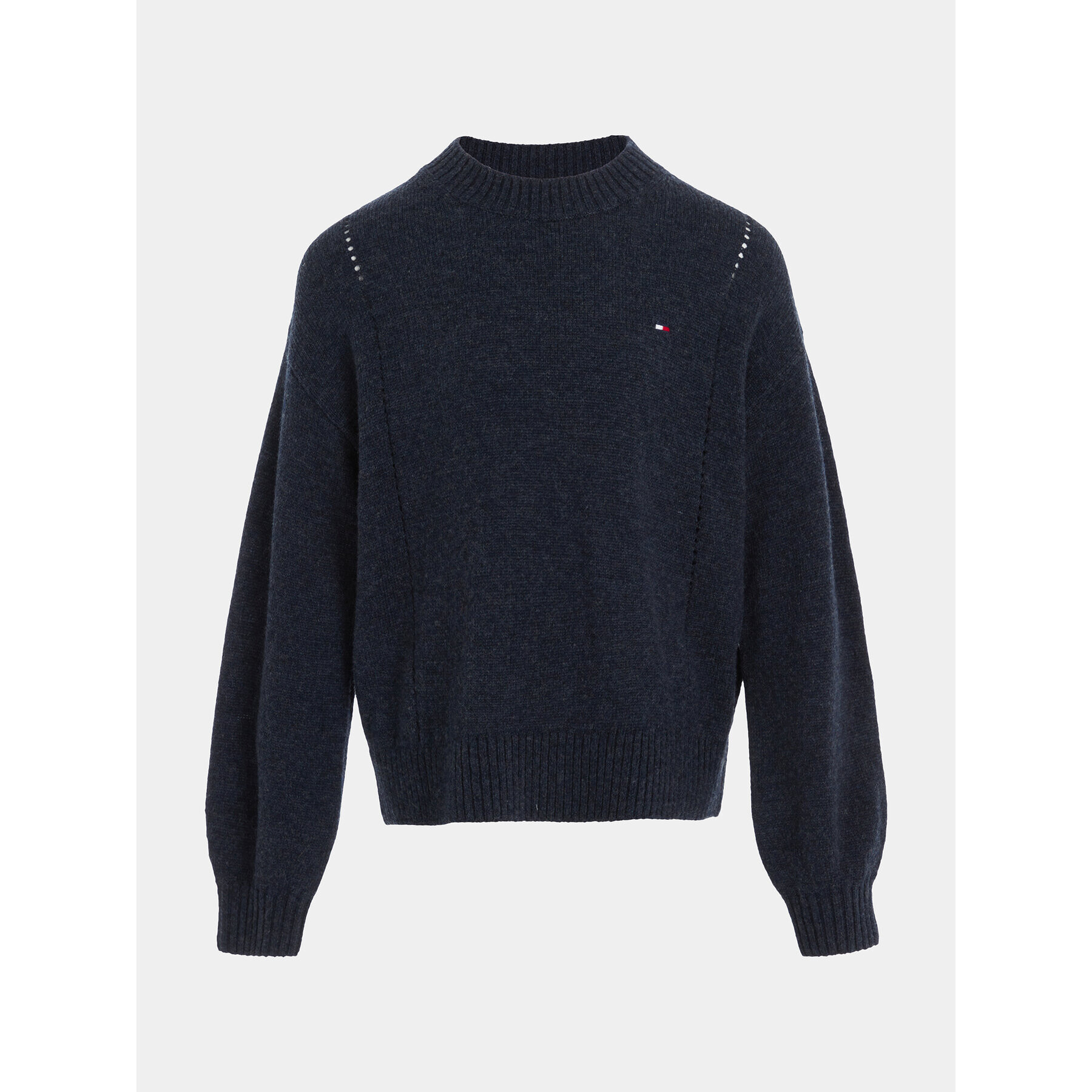 Tommy Hilfiger Пуловер Essential KG0KG07801 Тъмносин Regular Fit - Pepit.bg