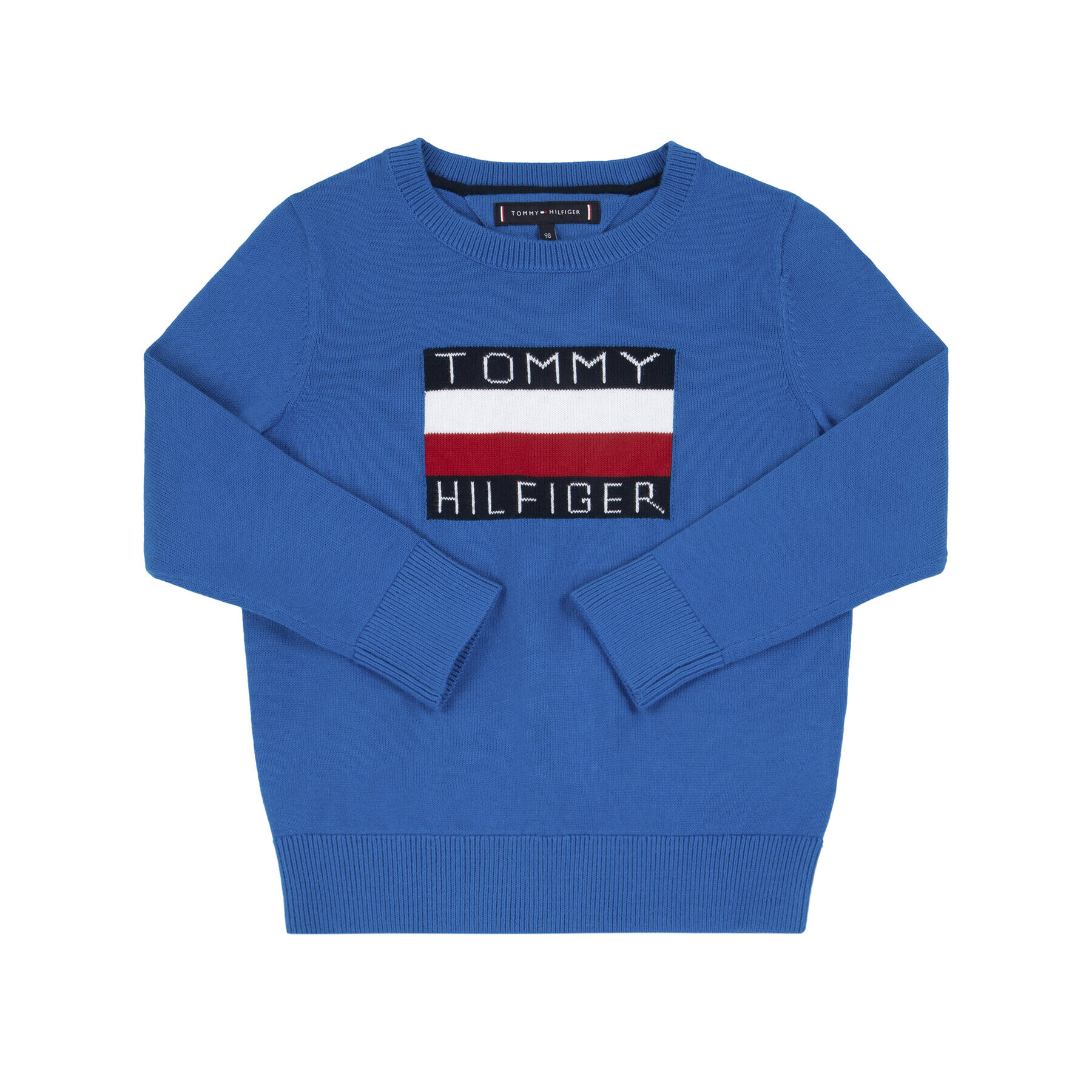 Tommy Hilfiger Пуловер Essential Logo KB0KB05447 D Син Regular Fit - Pepit.bg
