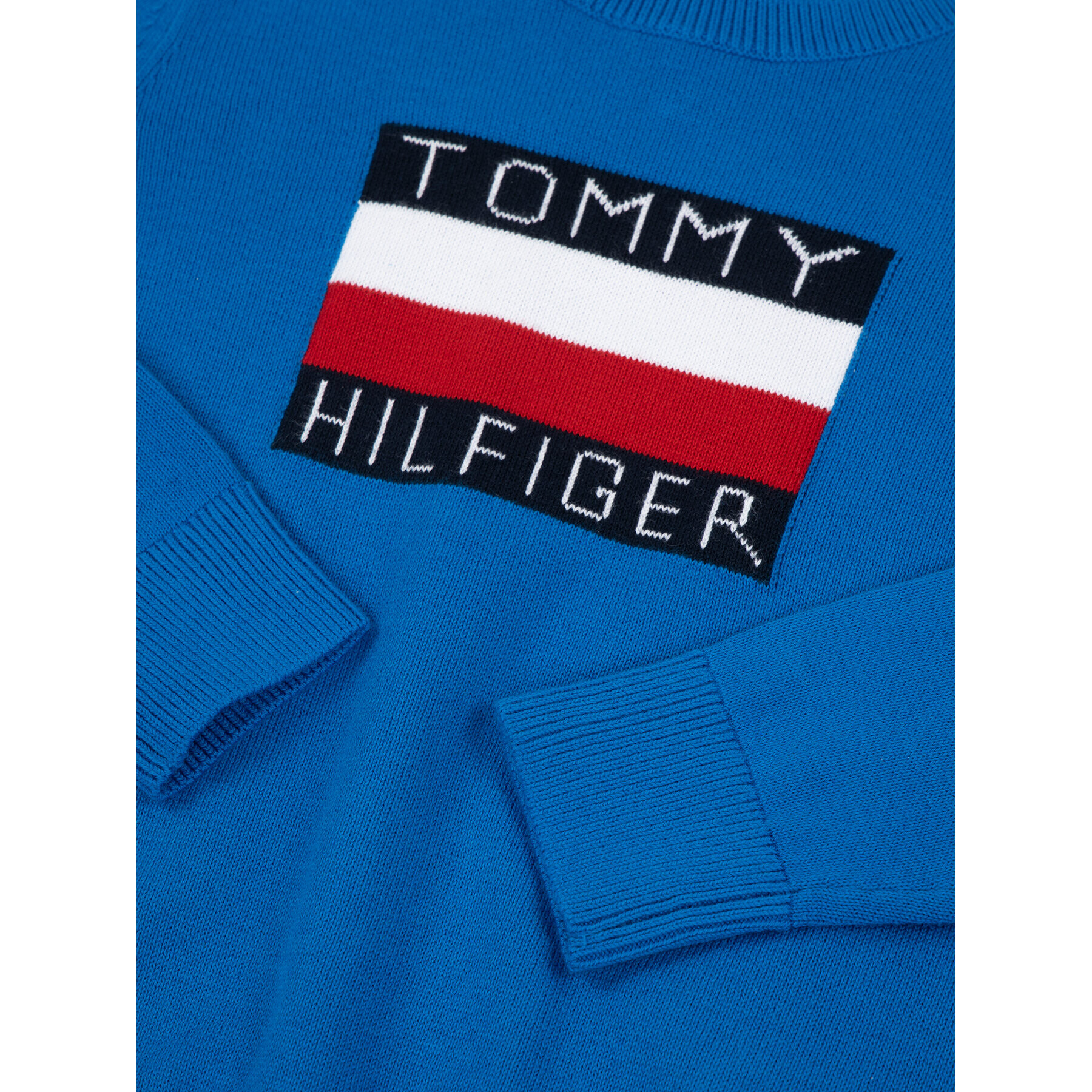 Tommy Hilfiger Пуловер Essential Logo KB0KB05447 D Син Regular Fit - Pepit.bg