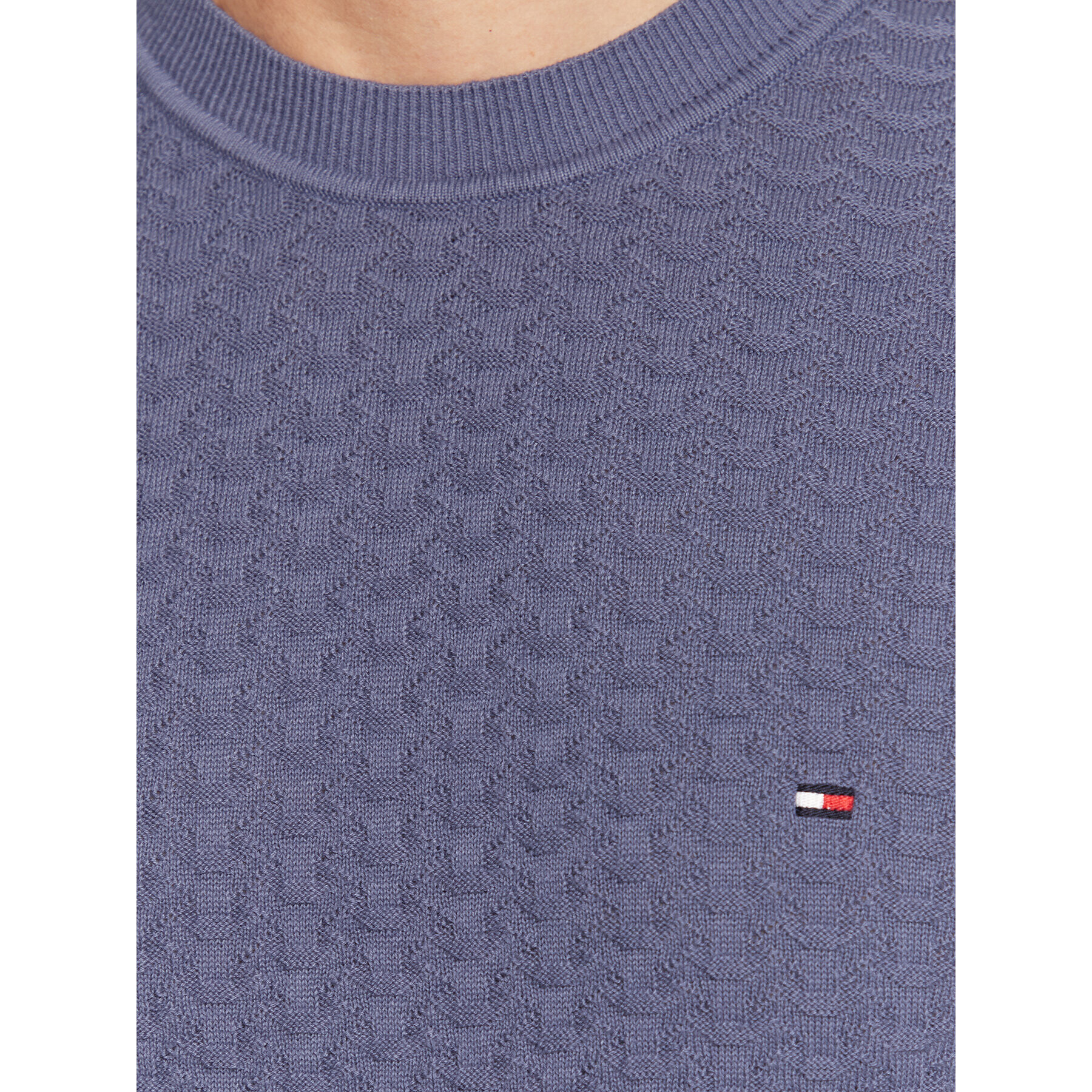 Tommy Hilfiger Пуловер Exaggerated Structure MW0MW28111 Син Regular Fit - Pepit.bg