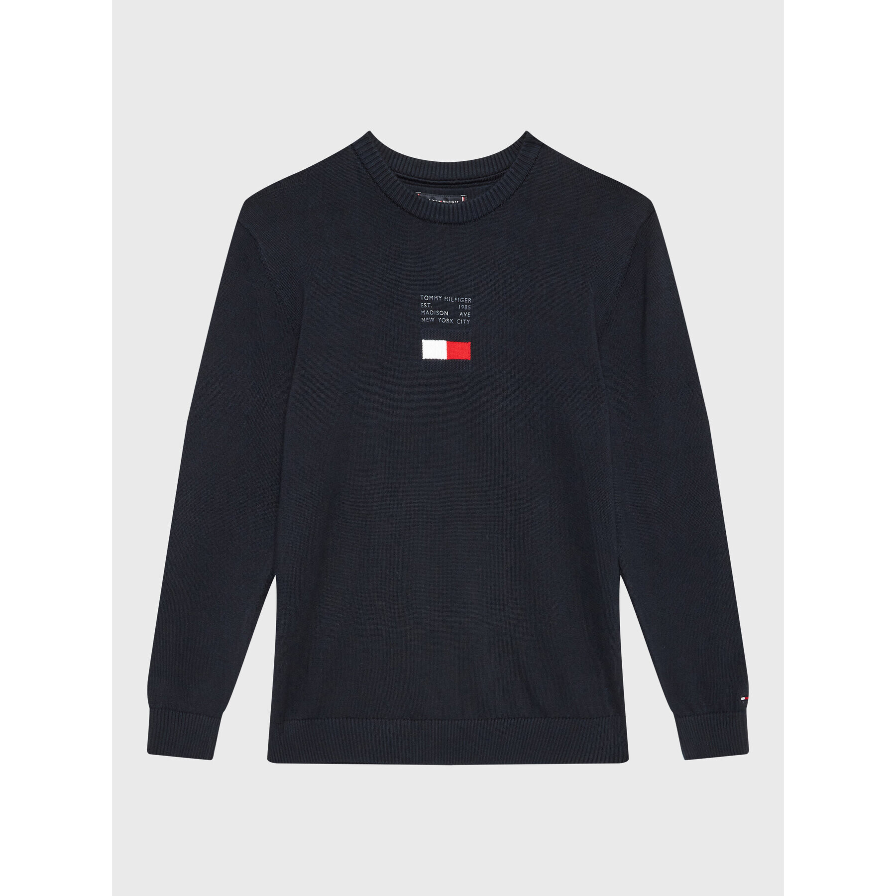 Tommy Hilfiger Пуловер Flag KB0KB07973 D Тъмносин Regular Fit - Pepit.bg