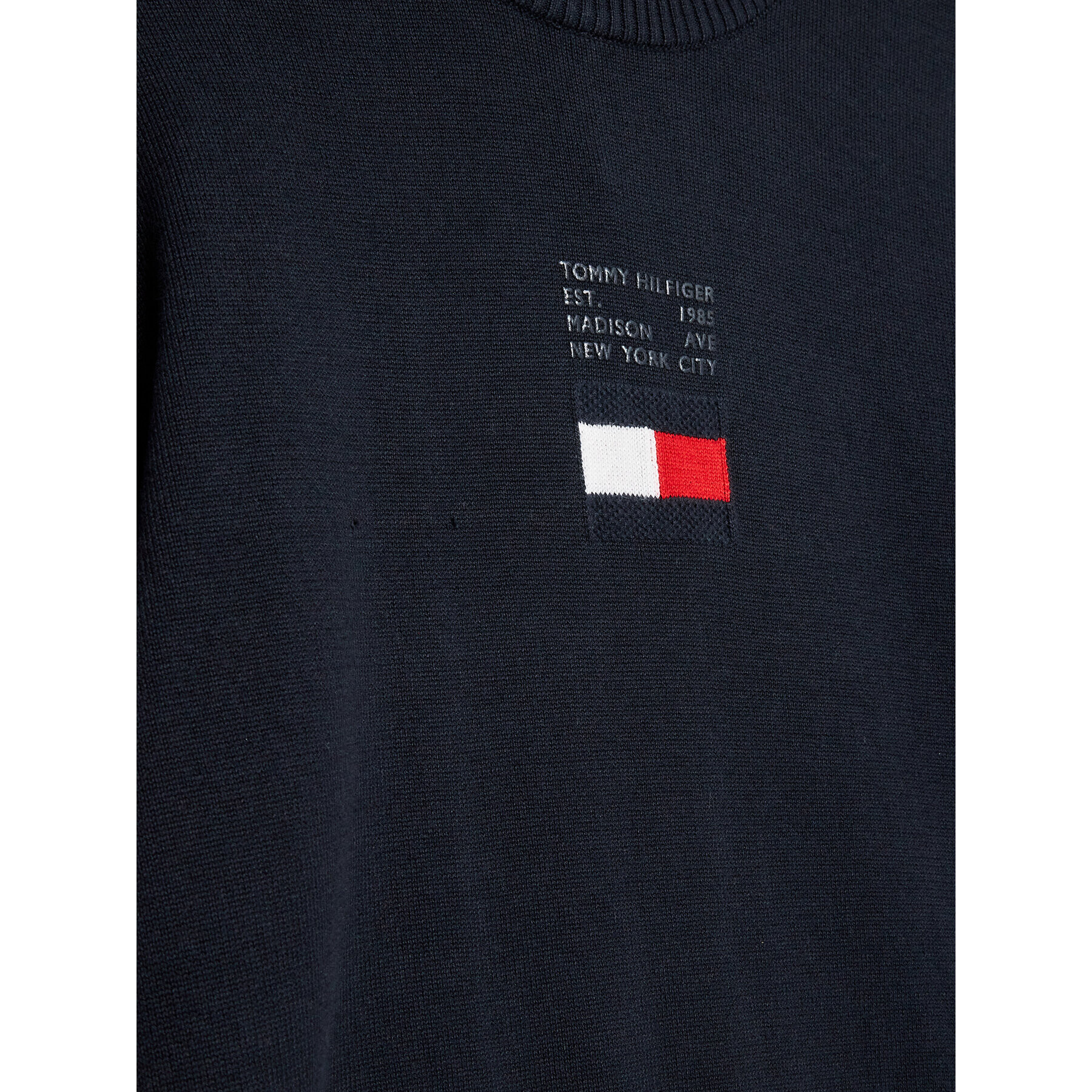 Tommy Hilfiger Пуловер Flag KB0KB07973 D Тъмносин Regular Fit - Pepit.bg