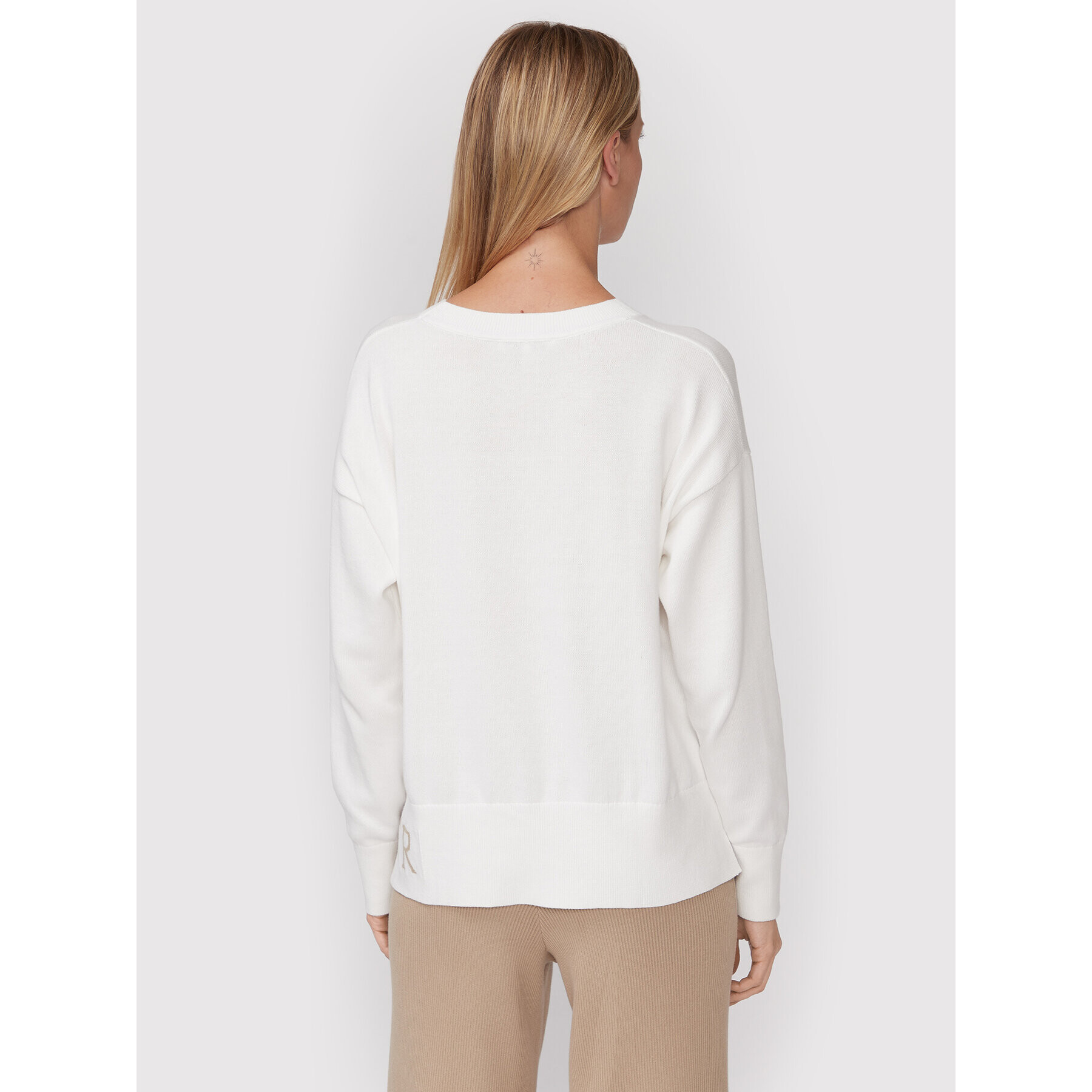 Tommy Hilfiger Пуловер Graphic WW0WW35768 Бял Relaxed Fit - Pepit.bg