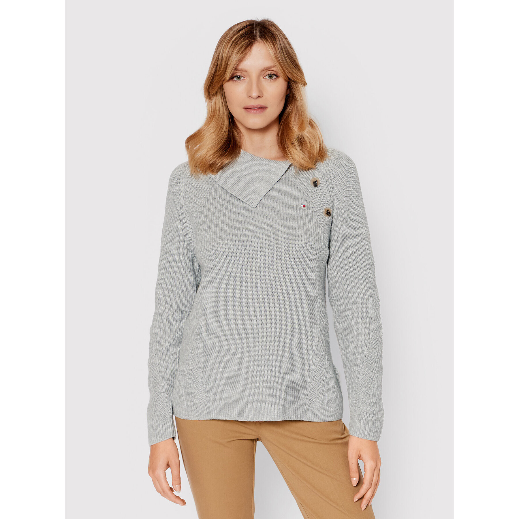 Tommy Hilfiger Пуловер Hayana WW0WW32961 Сив Regular Fit - Pepit.bg