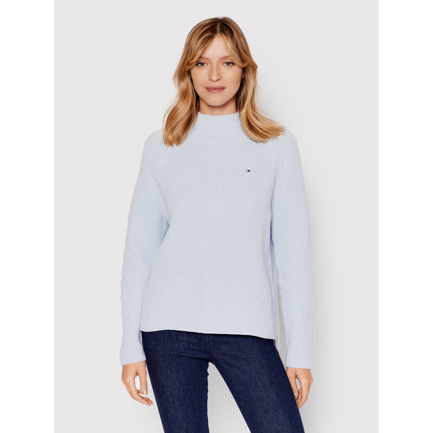 Tommy Hilfiger Пуловер Hayana WW0WW32966 Син Regular Fit - Pepit.bg