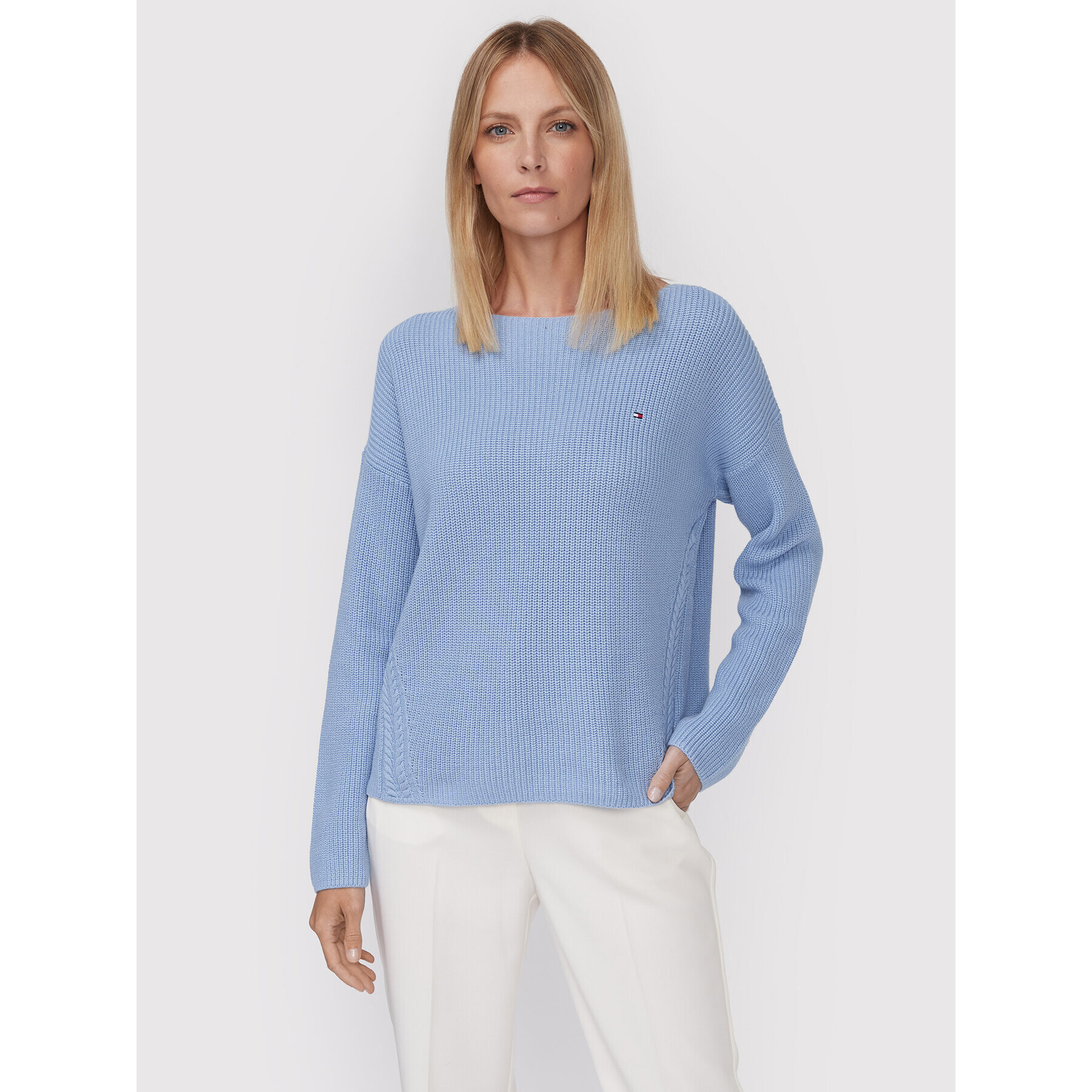Tommy Hilfiger Пуловер Hayana WW0WW34954 Син Relaxed Fit - Pepit.bg