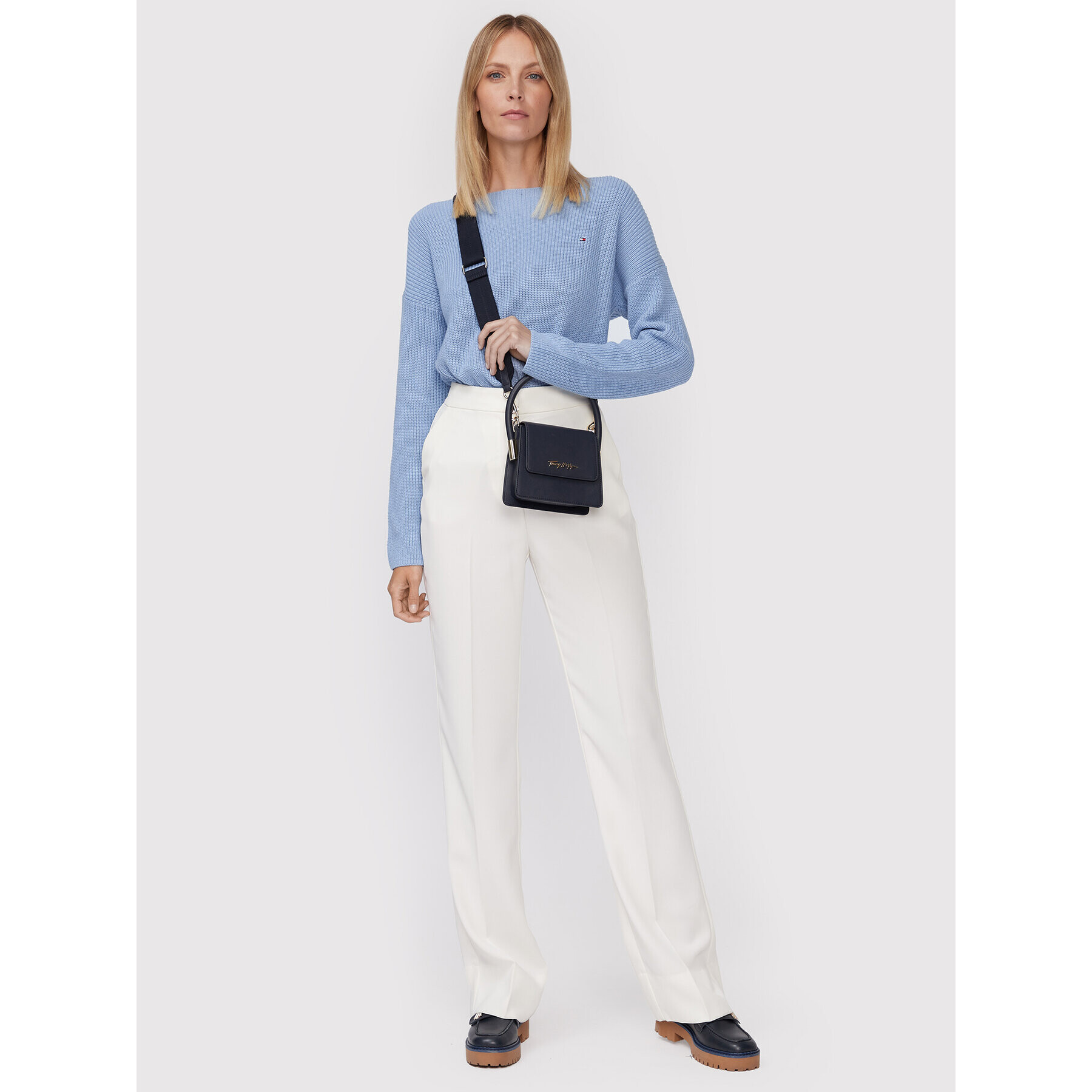 Tommy Hilfiger Пуловер Hayana WW0WW34954 Син Relaxed Fit - Pepit.bg