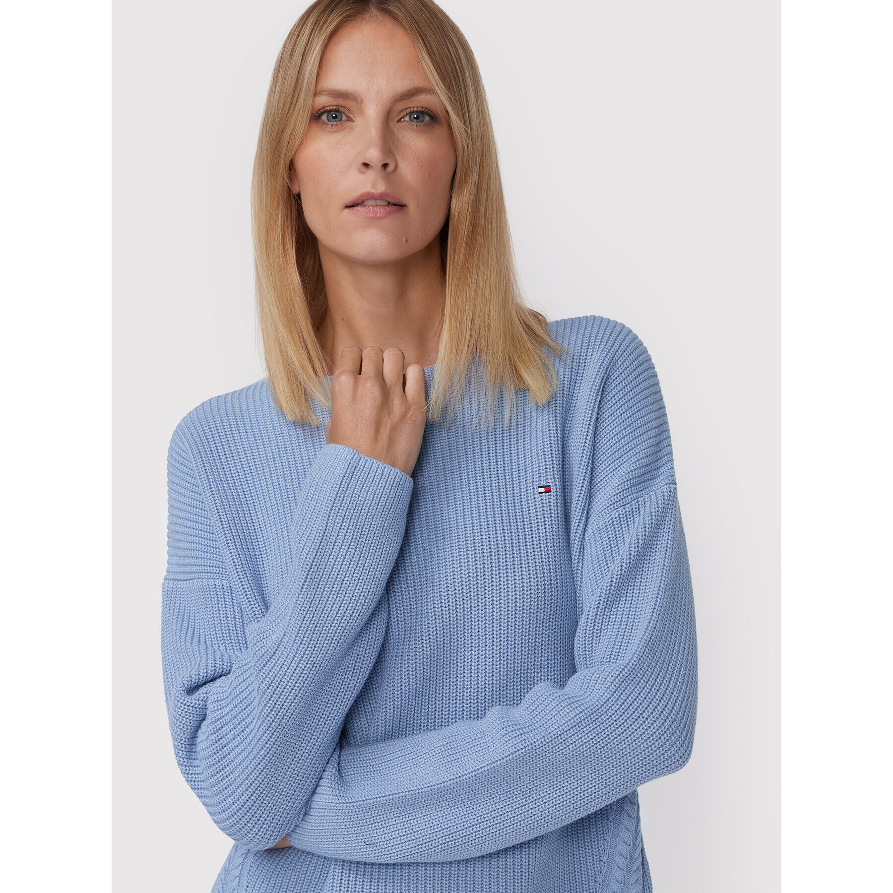 Tommy Hilfiger Пуловер Hayana WW0WW34954 Син Relaxed Fit - Pepit.bg
