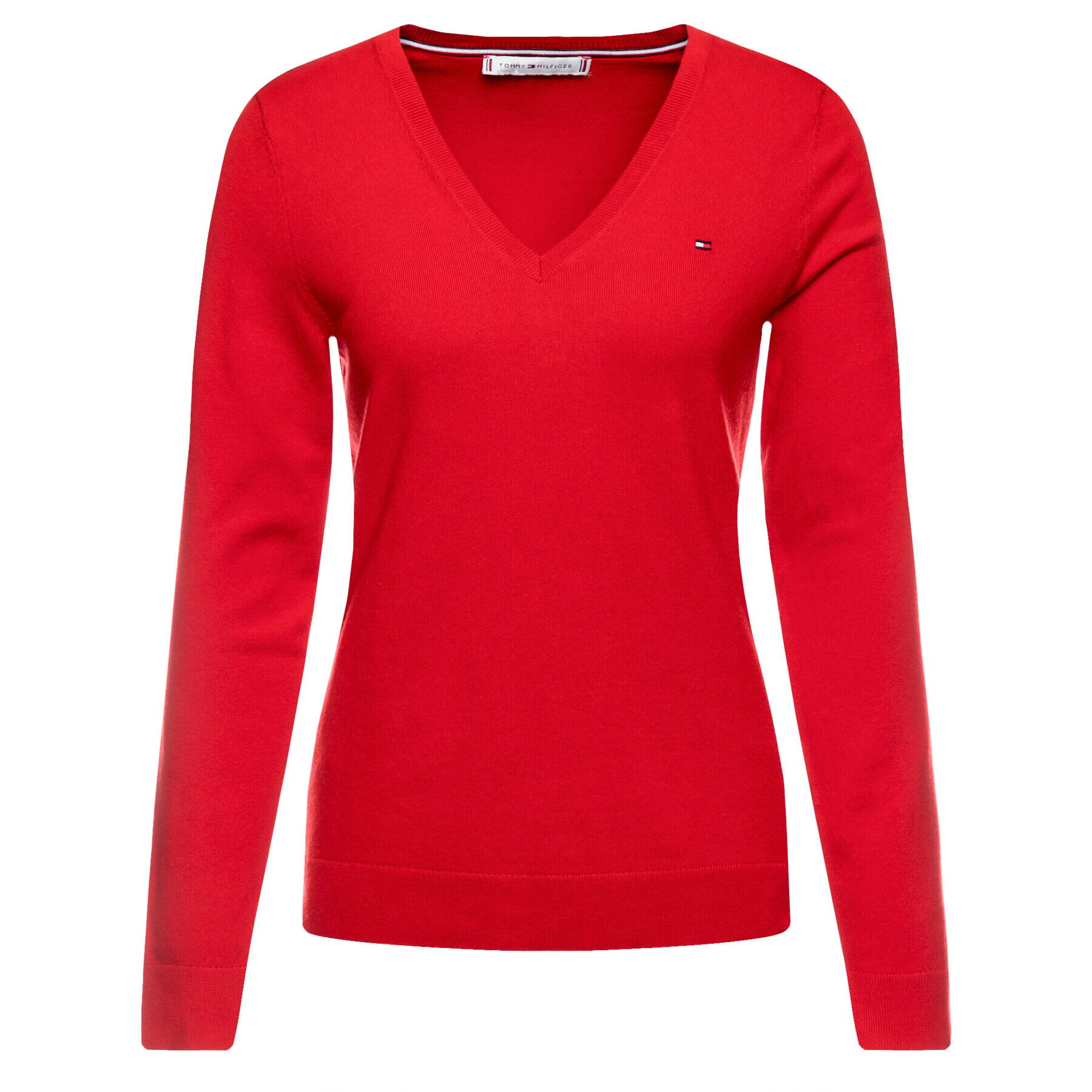 Tommy Hilfiger Пуловер Heritage WW0WW25294 Червен Regular Fit - Pepit.bg
