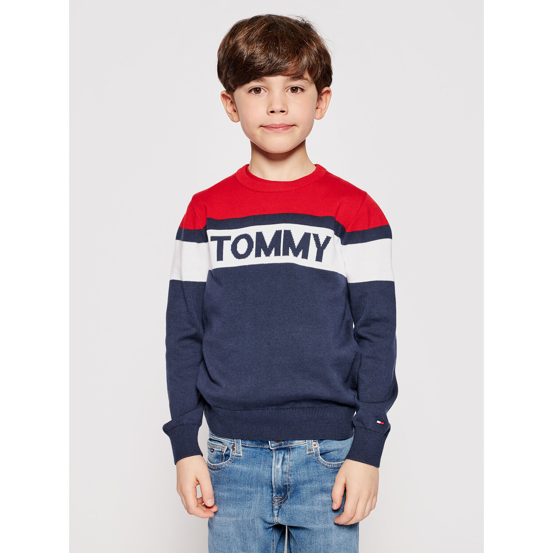 Tommy Hilfiger Пуловер KB0KB06510 D Тъмносин Regular Fit - Pepit.bg