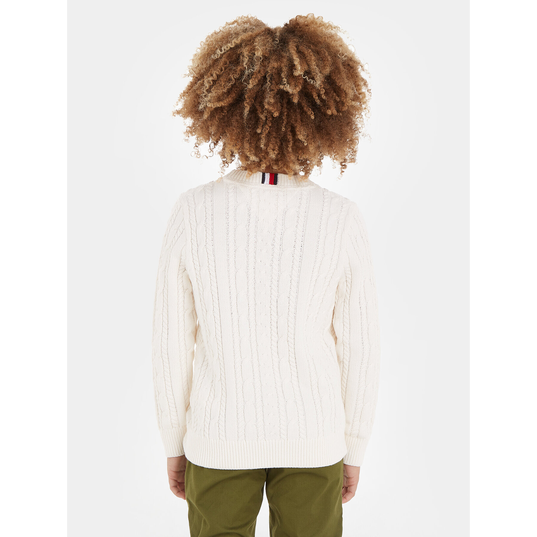 Tommy Hilfiger Пуловер KB0KB08512 Бял Regular Fit - Pepit.bg