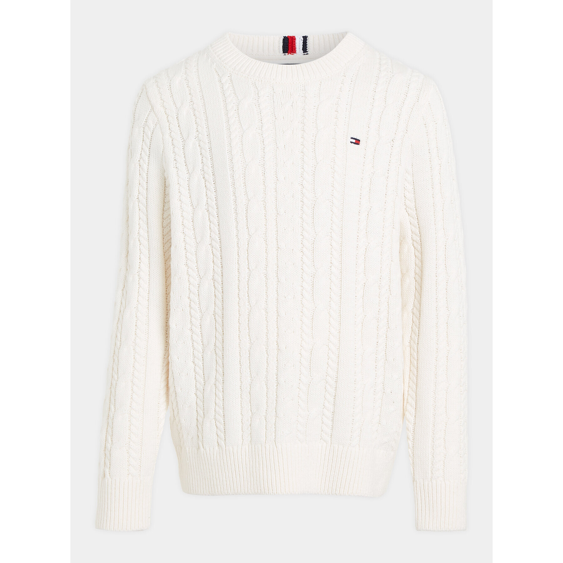 Tommy Hilfiger Пуловер KB0KB08512 Бял Regular Fit - Pepit.bg