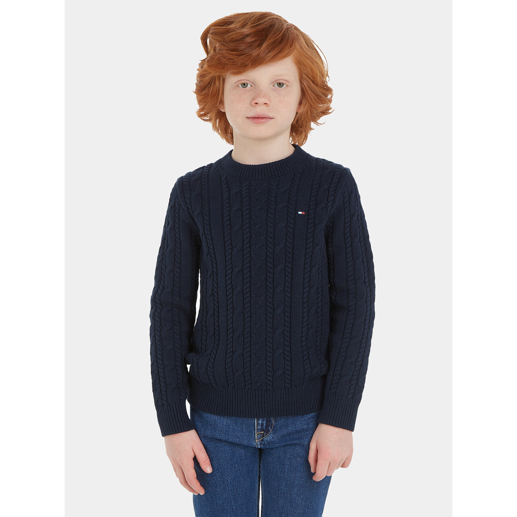 Tommy Hilfiger Пуловер KB0KB08512 Тъмносин Regular Fit - Pepit.bg