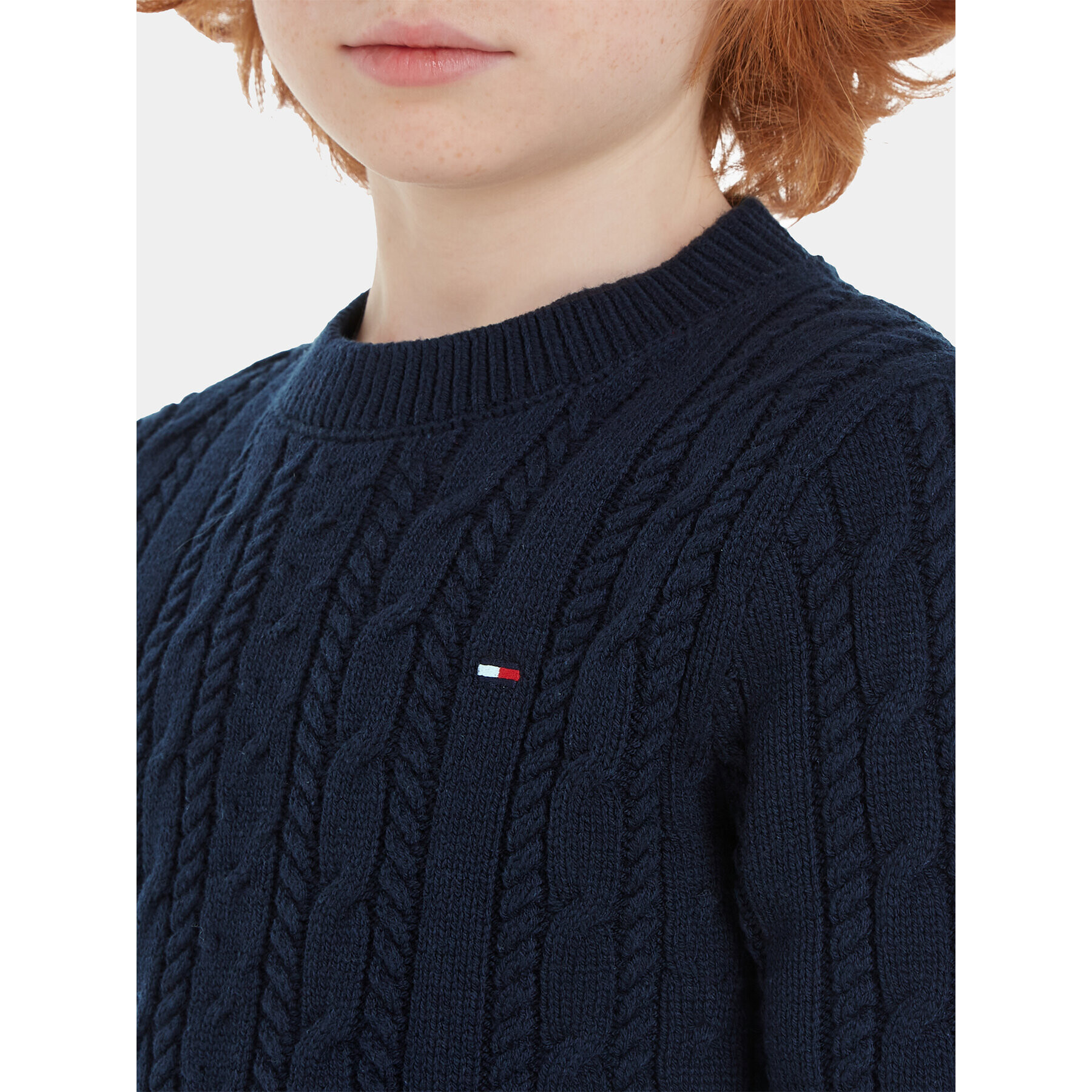 Tommy Hilfiger Пуловер KB0KB08512 Тъмносин Regular Fit - Pepit.bg