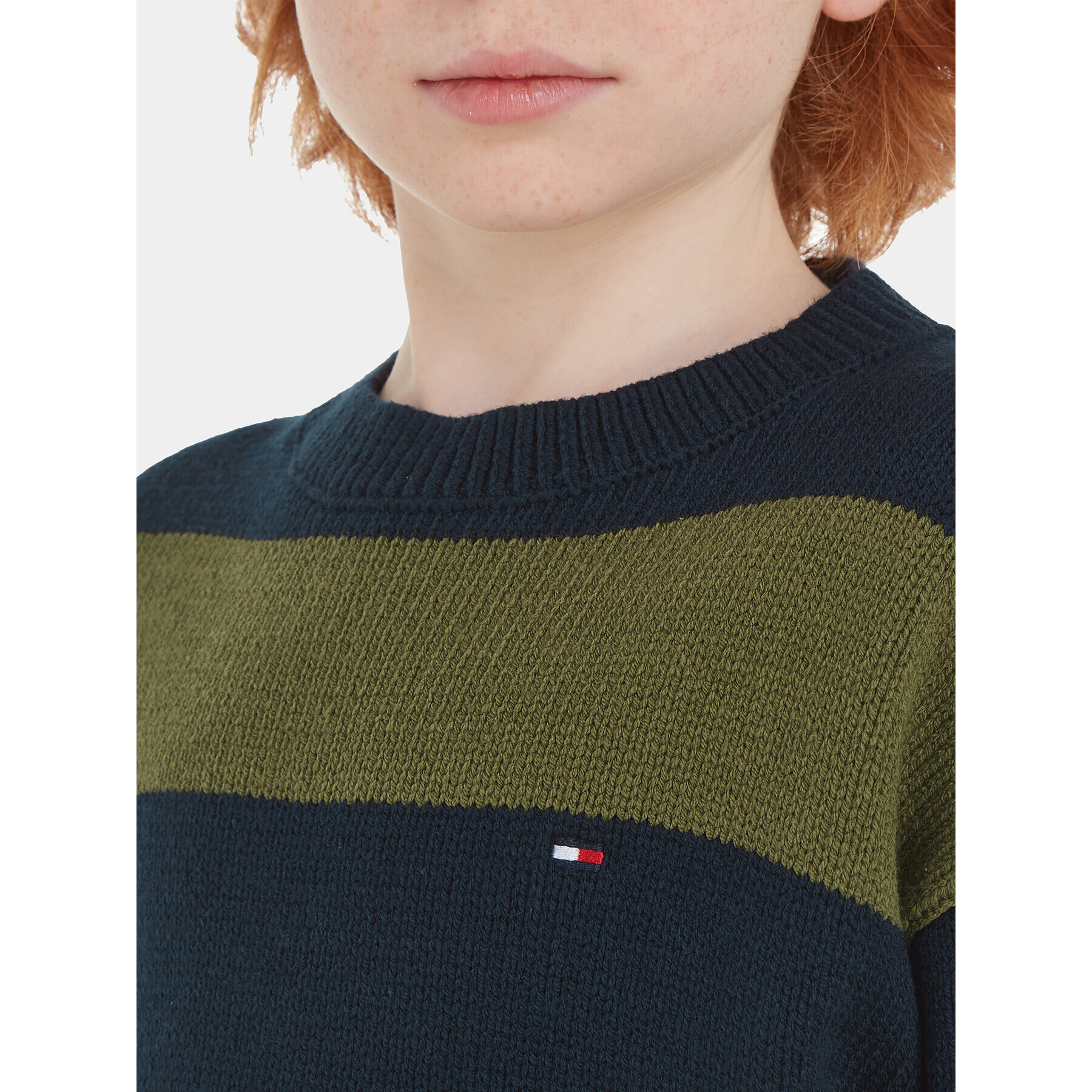 Tommy Hilfiger Пуловер KB0KB08515 Зелен Regular Fit - Pepit.bg