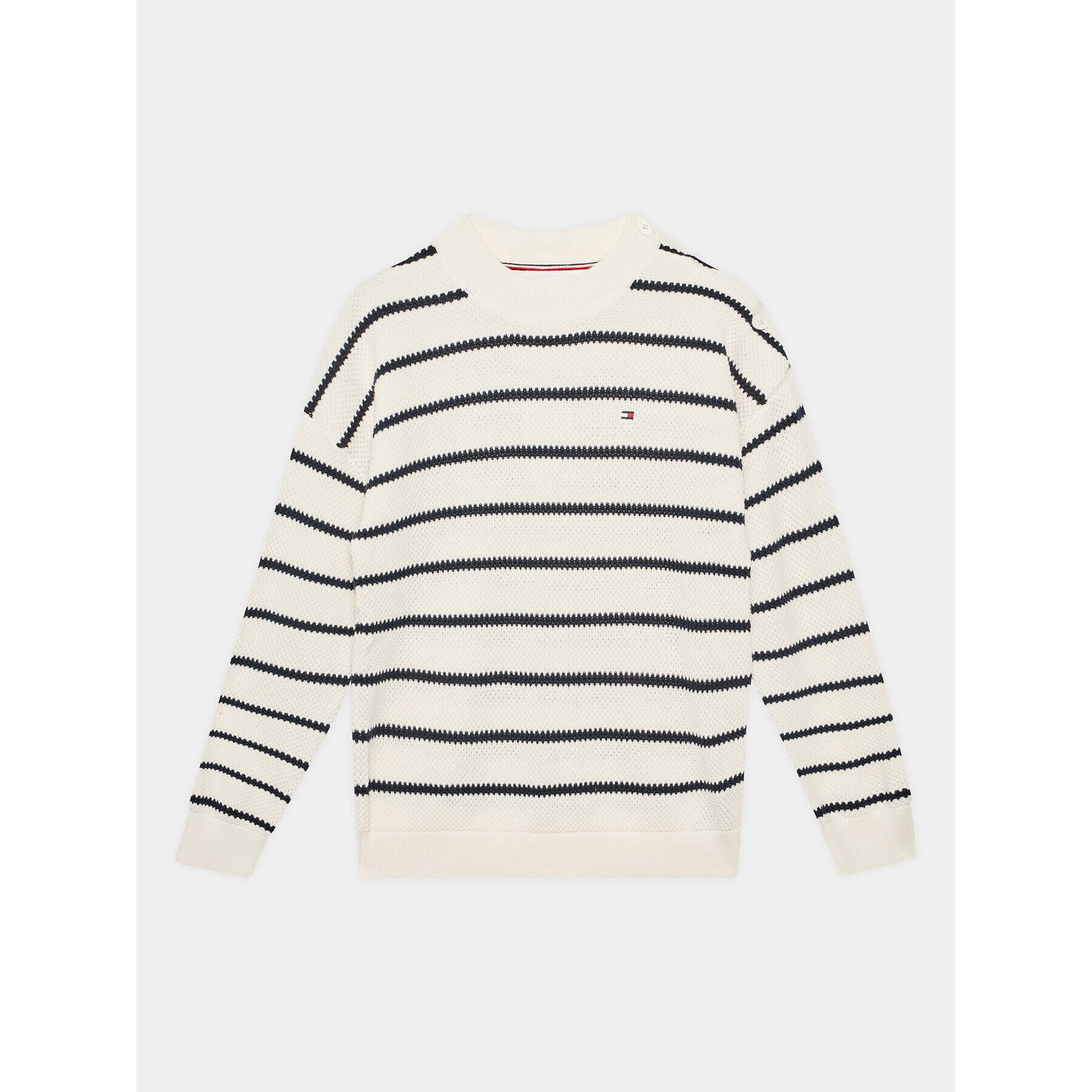 Tommy Hilfiger Пуловер KG0KG07285 D Екрю Regular Fit - Pepit.bg