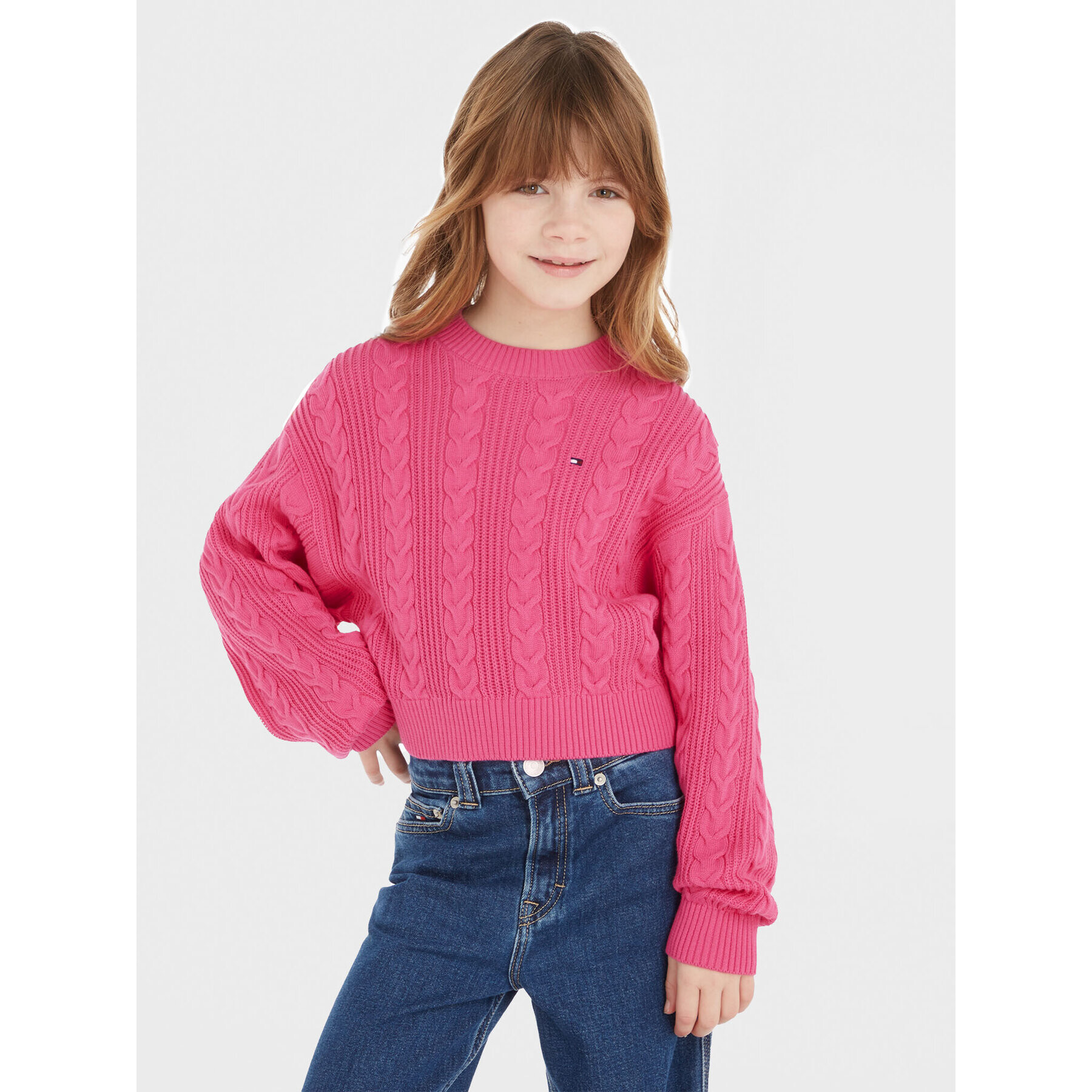 Tommy Hilfiger Пуловер KG0KG07629 Розов Regular Fit - Pepit.bg